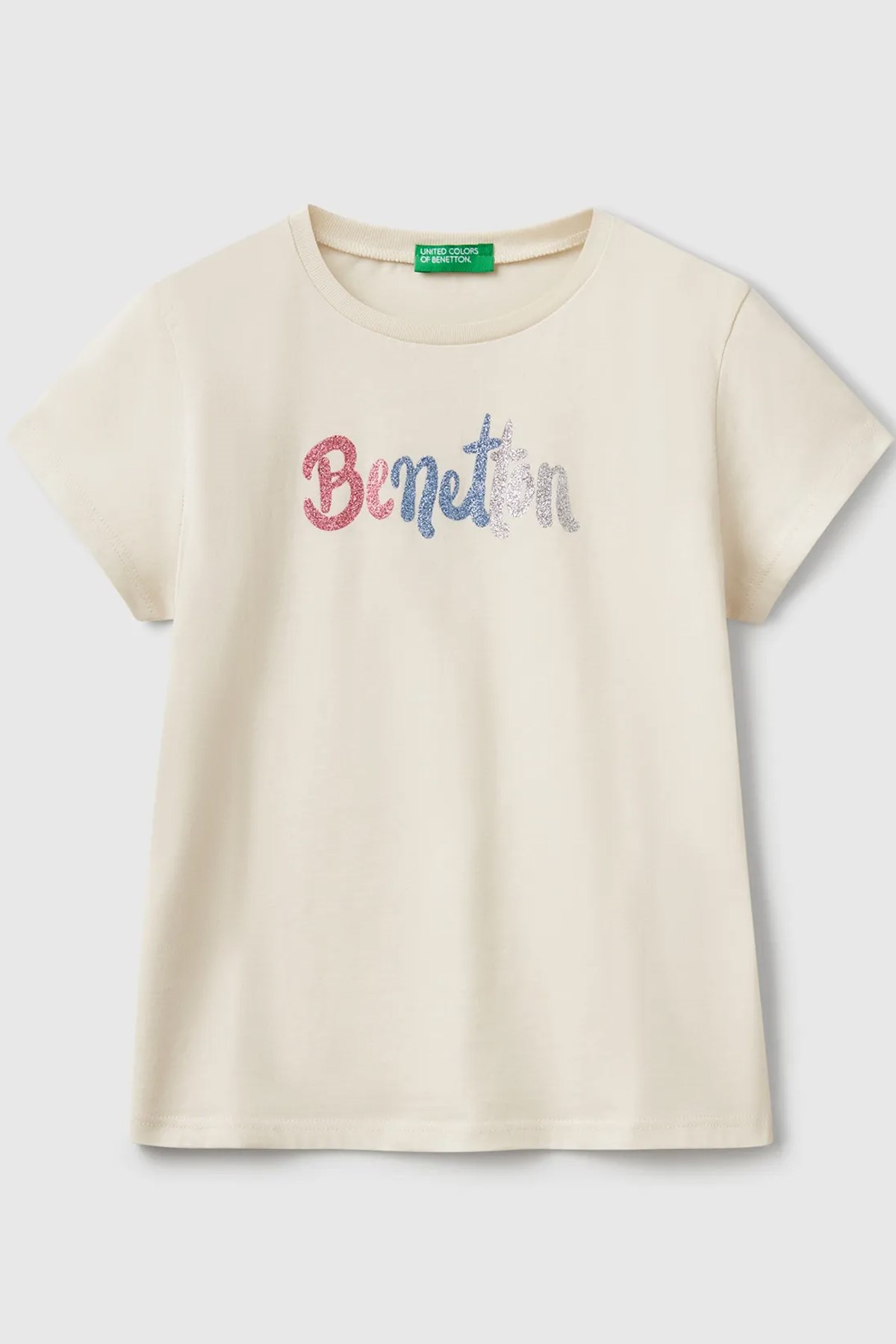 Benetton Kız Çocuk Tişört Bej