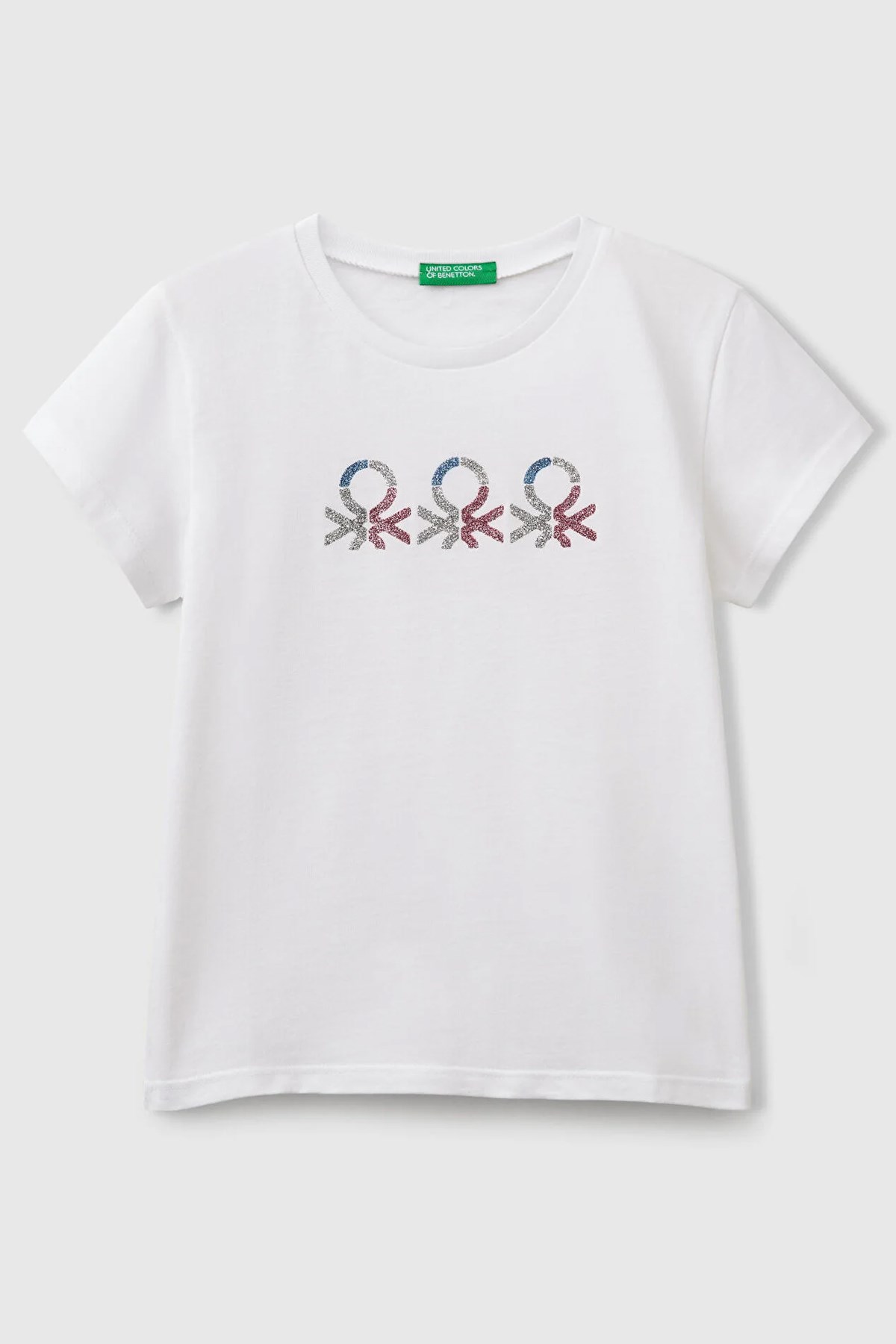 Benetton Kız Çocuk Tişört Beyaz