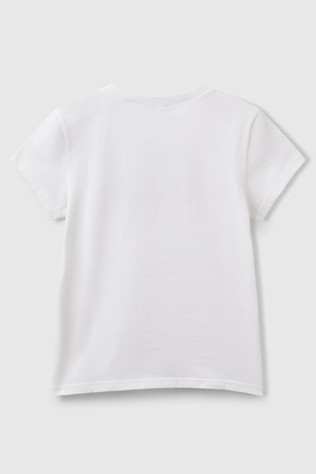 Benetton Kız Çocuk Tişört Beyaz