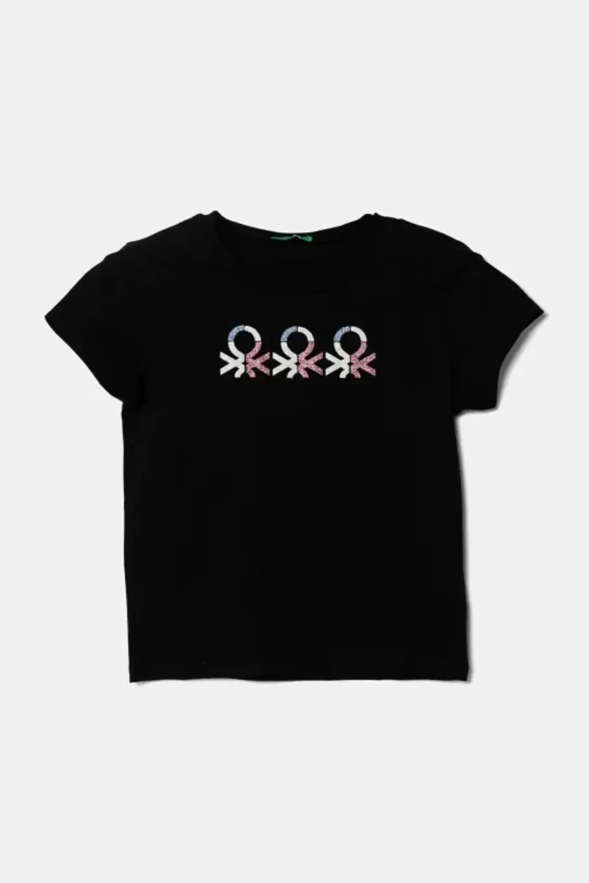 Benetton Kız Çocuk Tişört Siyah