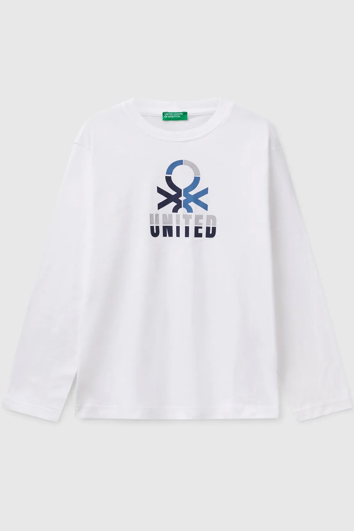 Benetton Erkek Çocuk Uzun Kollu Tişört Beyaz