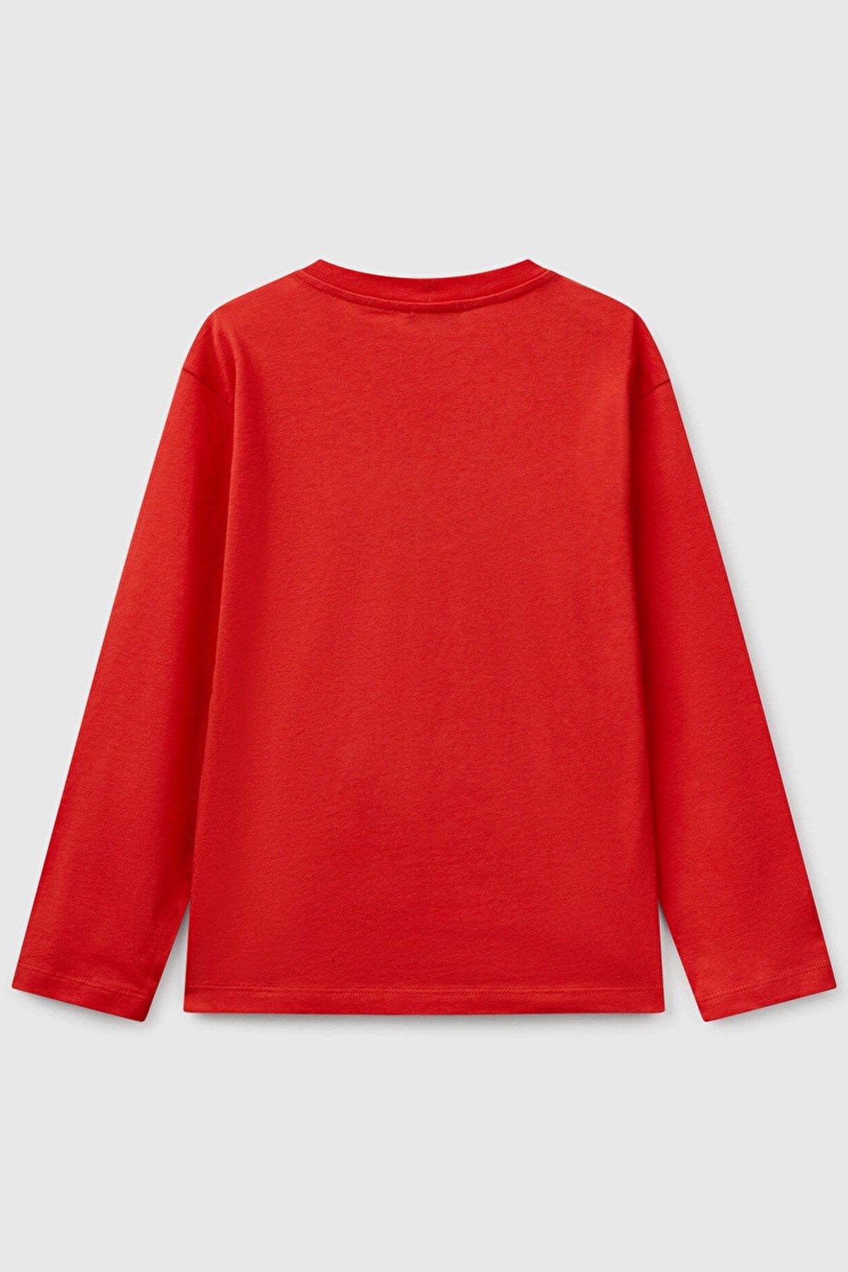 Benetton Erkek Çocuk Uzun Kollu Tişört Kırmızı