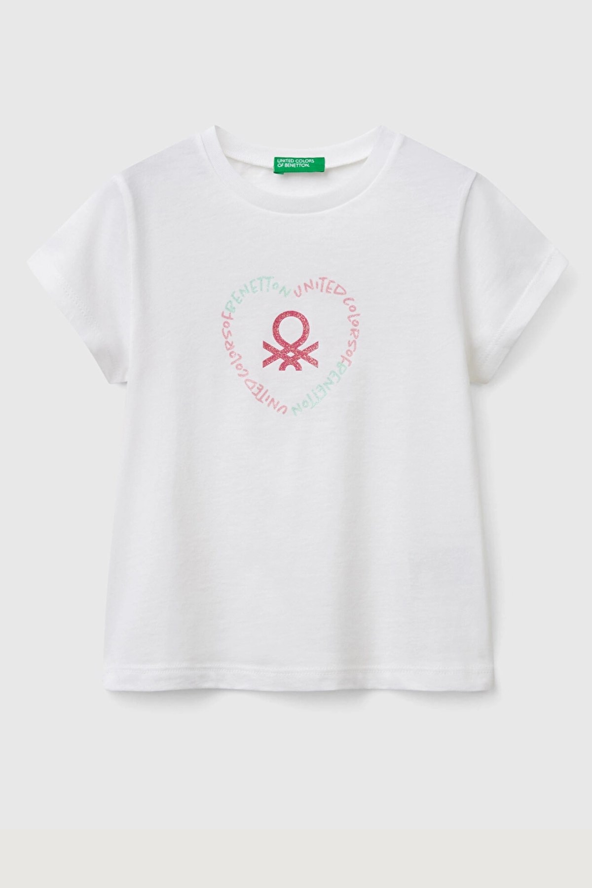 Benetton Kız Bebek Tişört Beyaz
