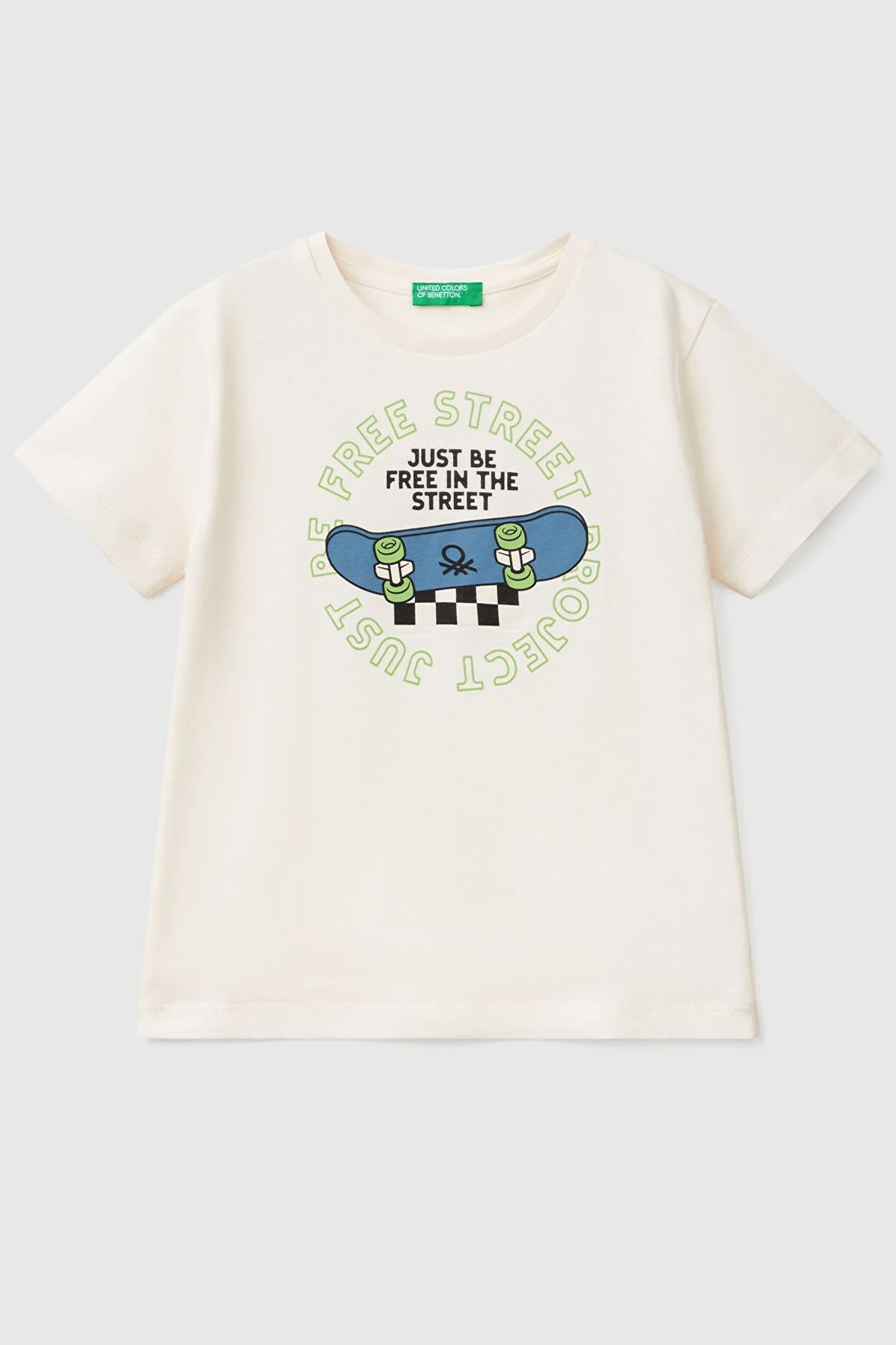 Benetton Erkek Bebek Tişört Beyaz