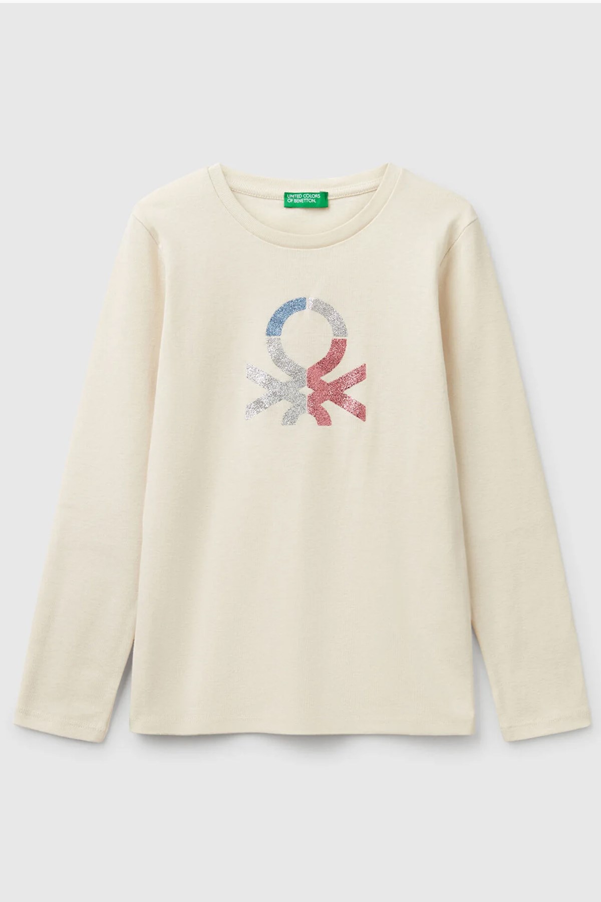 Benetton Kız Çocuk Tişört Bej