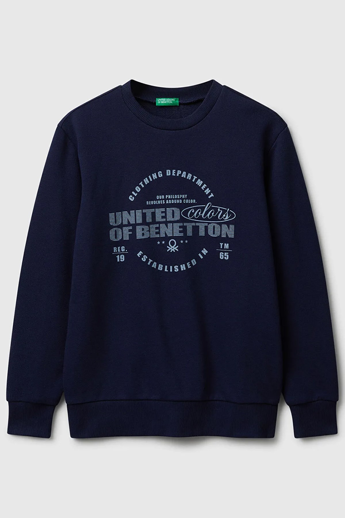 Benetton Çocuk Sweatshirt 3J68C10PZ-25K Lacivert