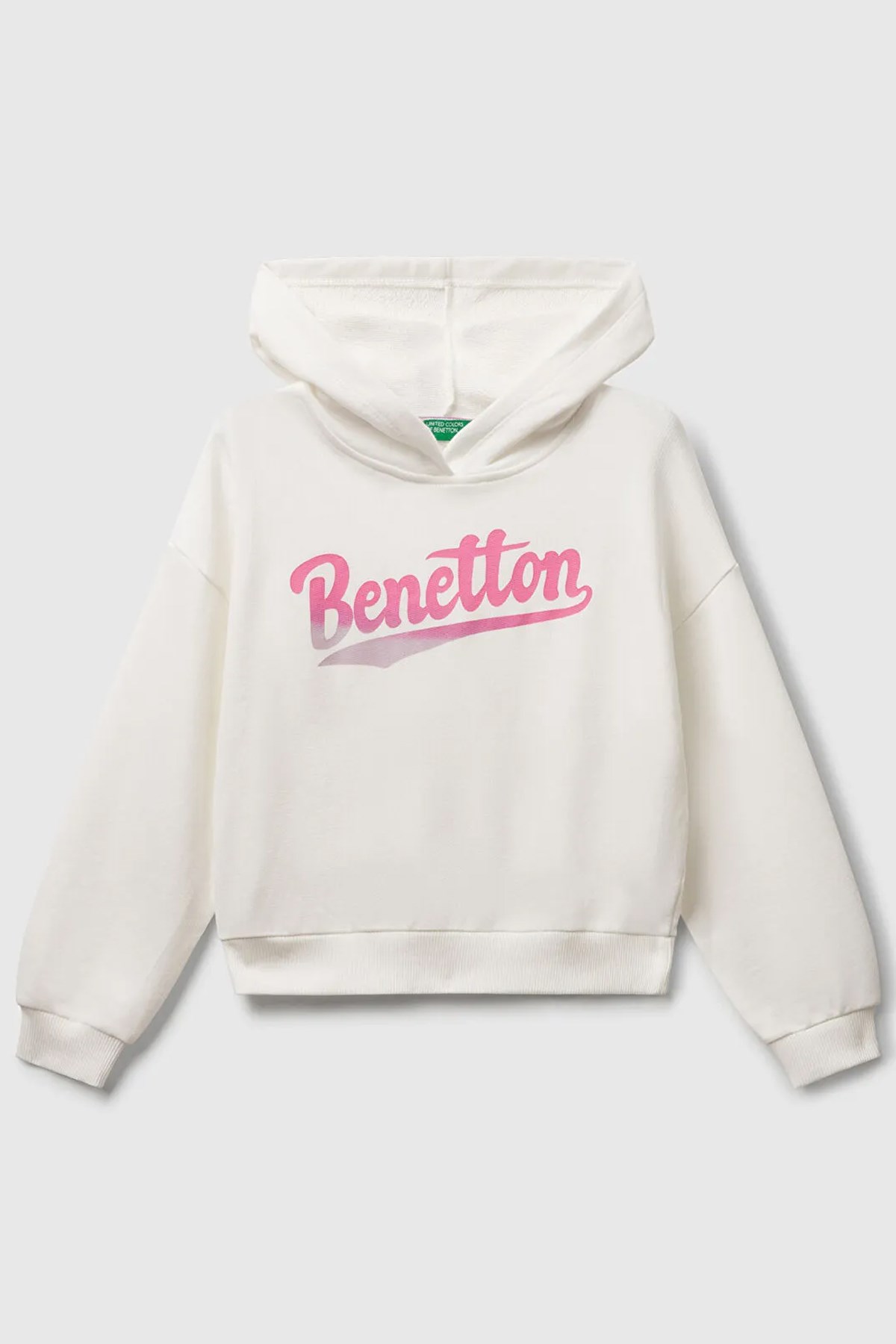 Benetton Çocuk Sweatshirt 3J68C204W-25K Beyaz