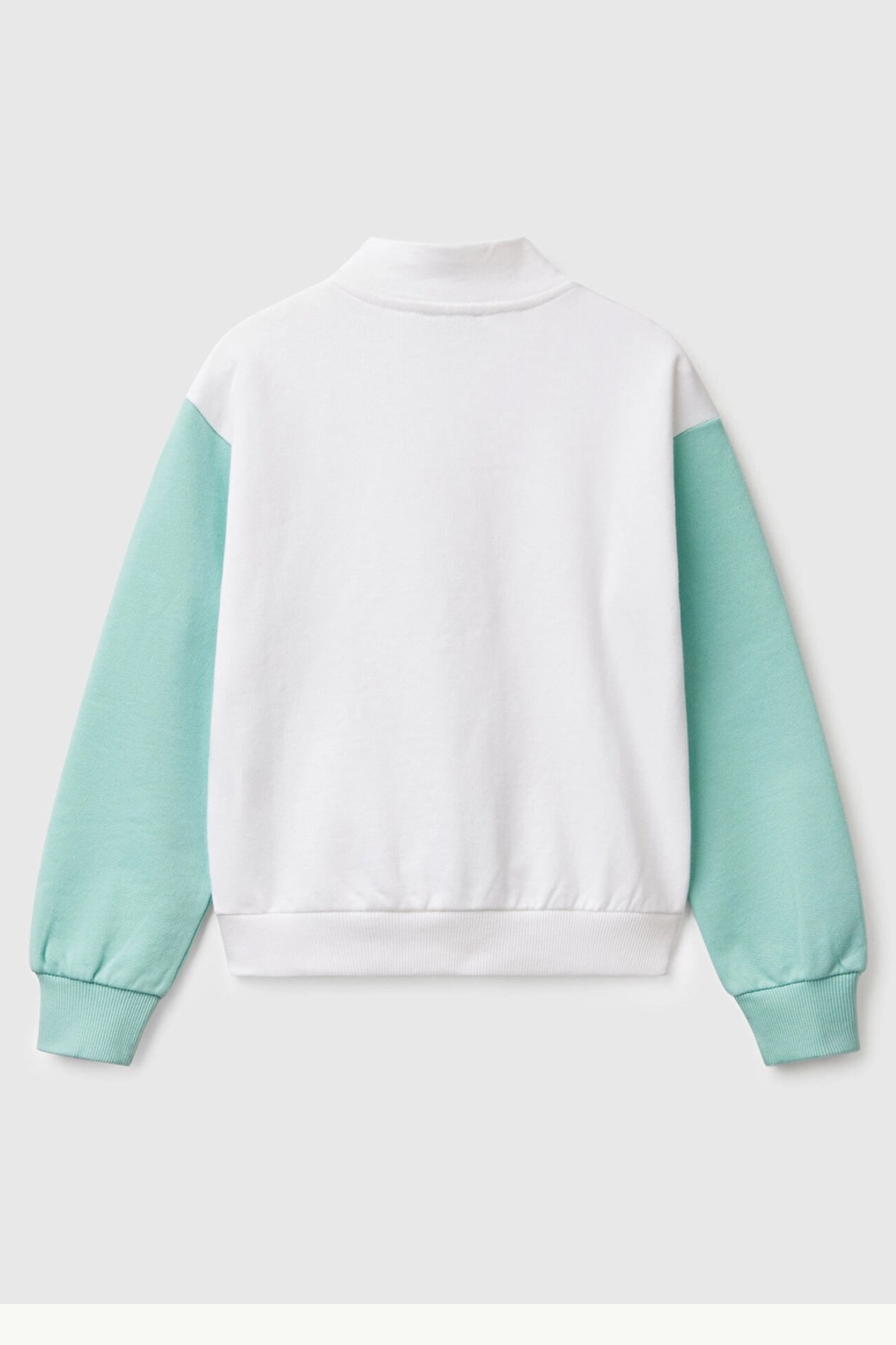 Benetton Kız Çocuk Sweatshirt Beyaz