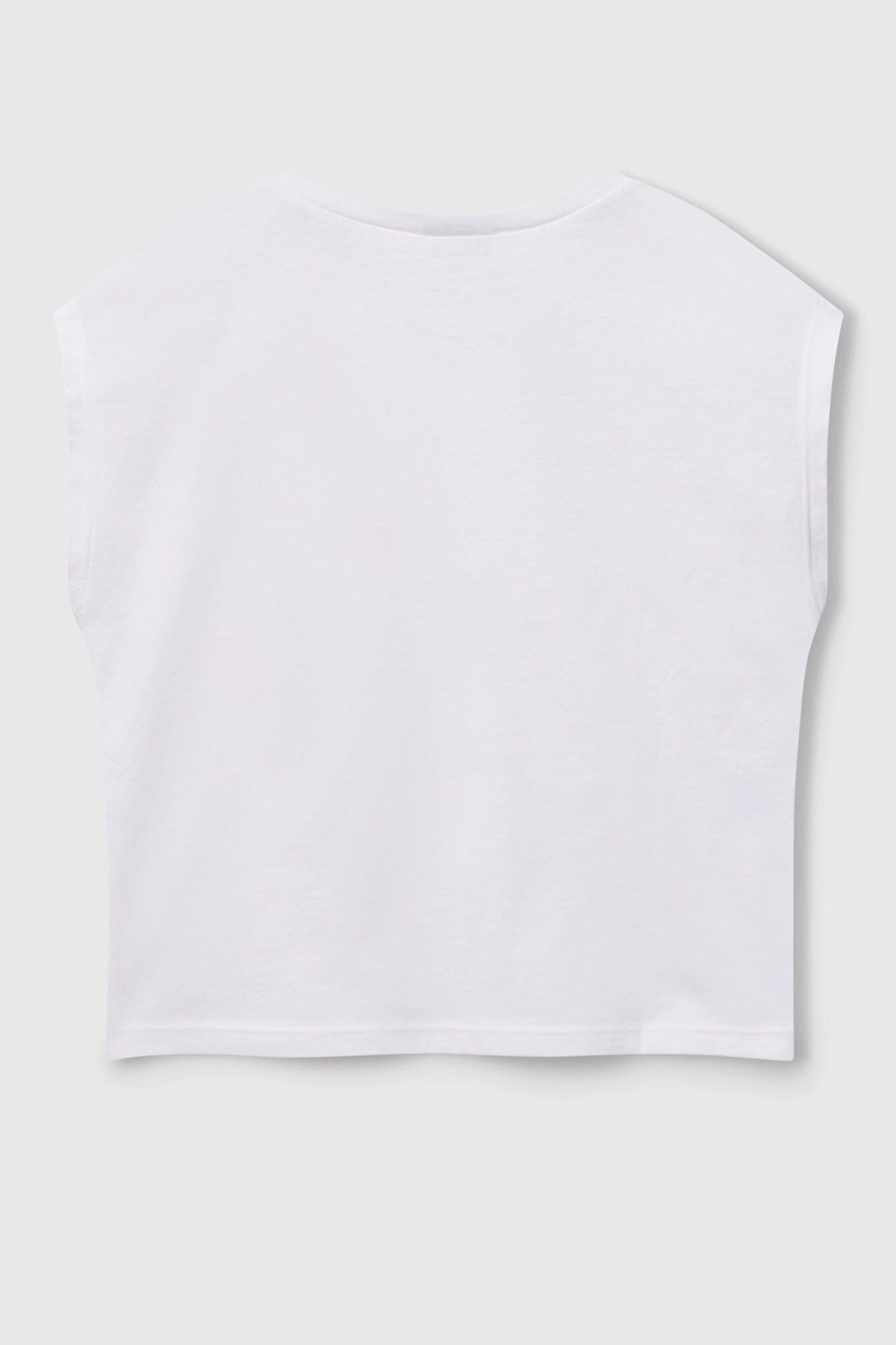 Benetton Kız Çocuk Tişört Beyaz