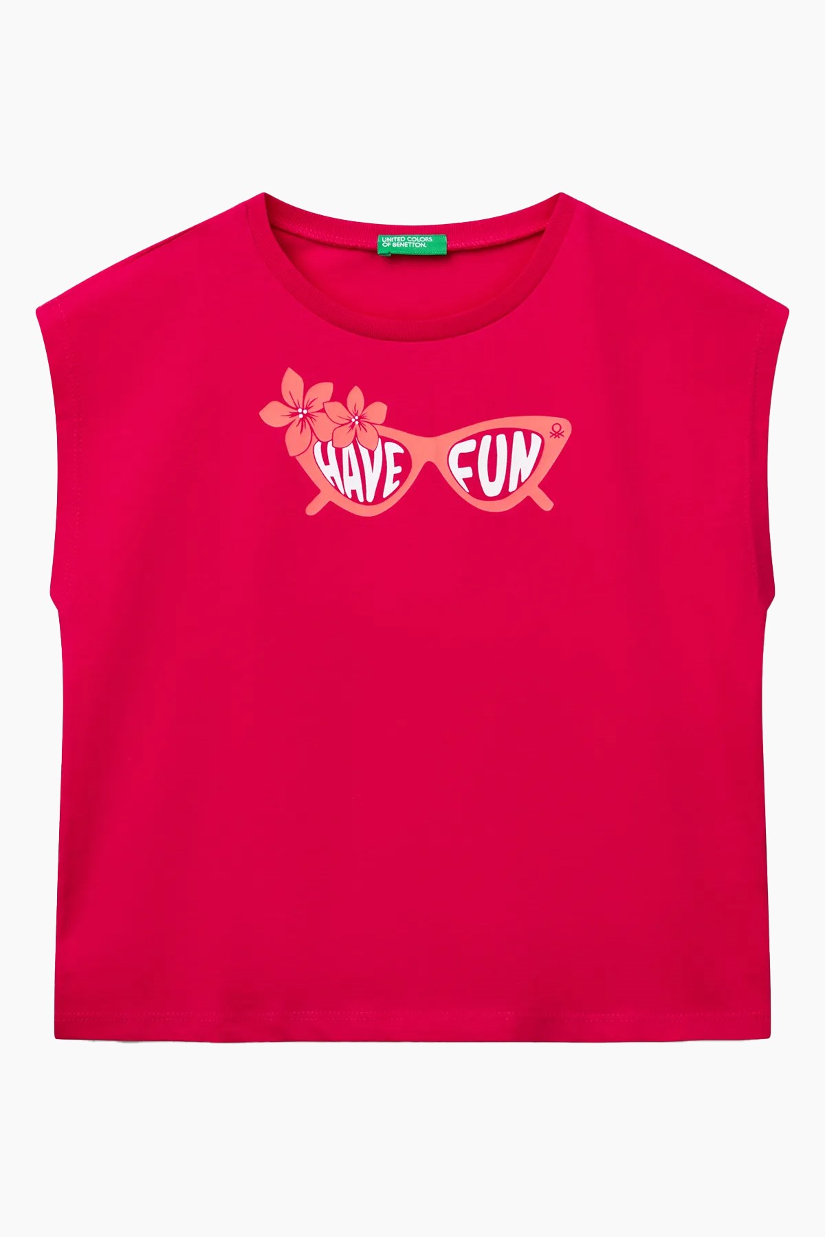 Benetton Kız Çocuk Tişört Fuşya