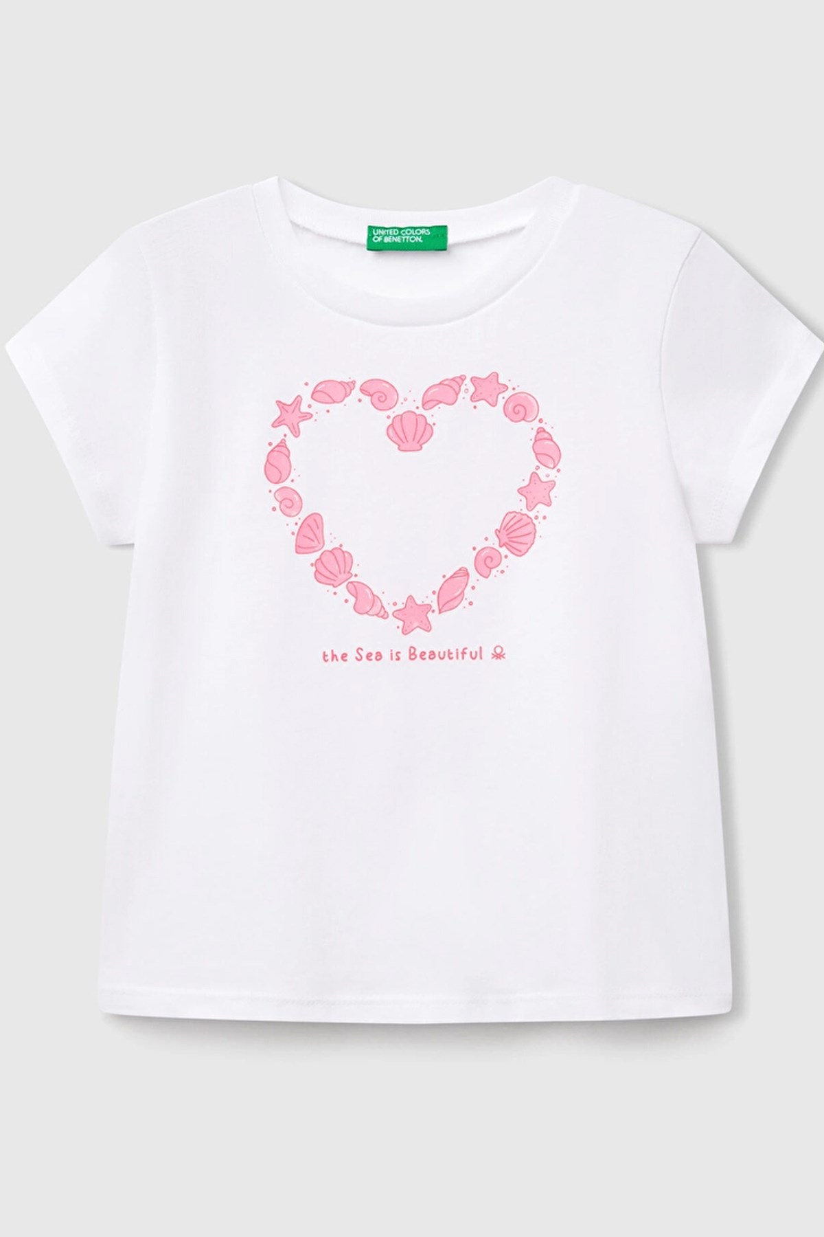 Benetton Kız Bebek Tişört Beyaz