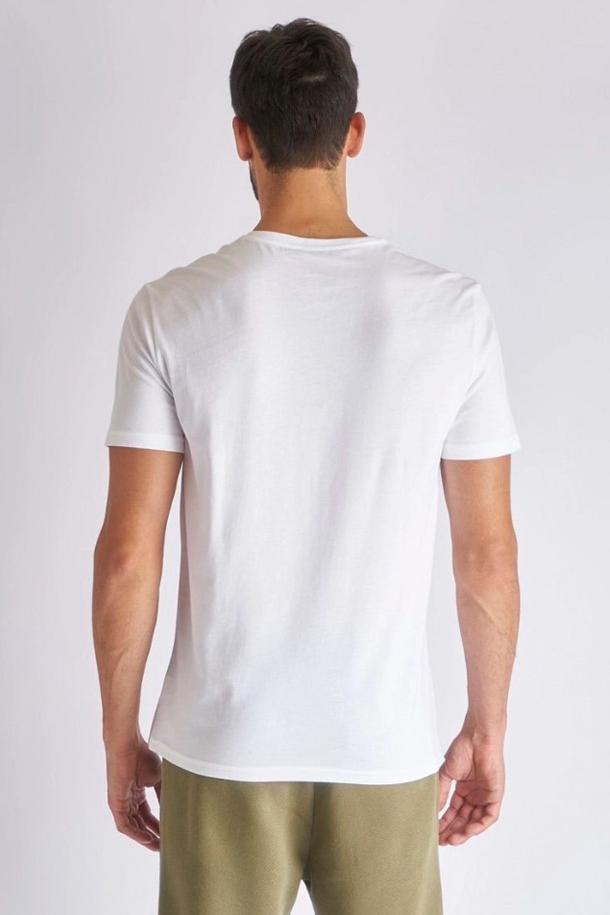 Benetton Erkek Tişört 3U53J4231 Beyaz