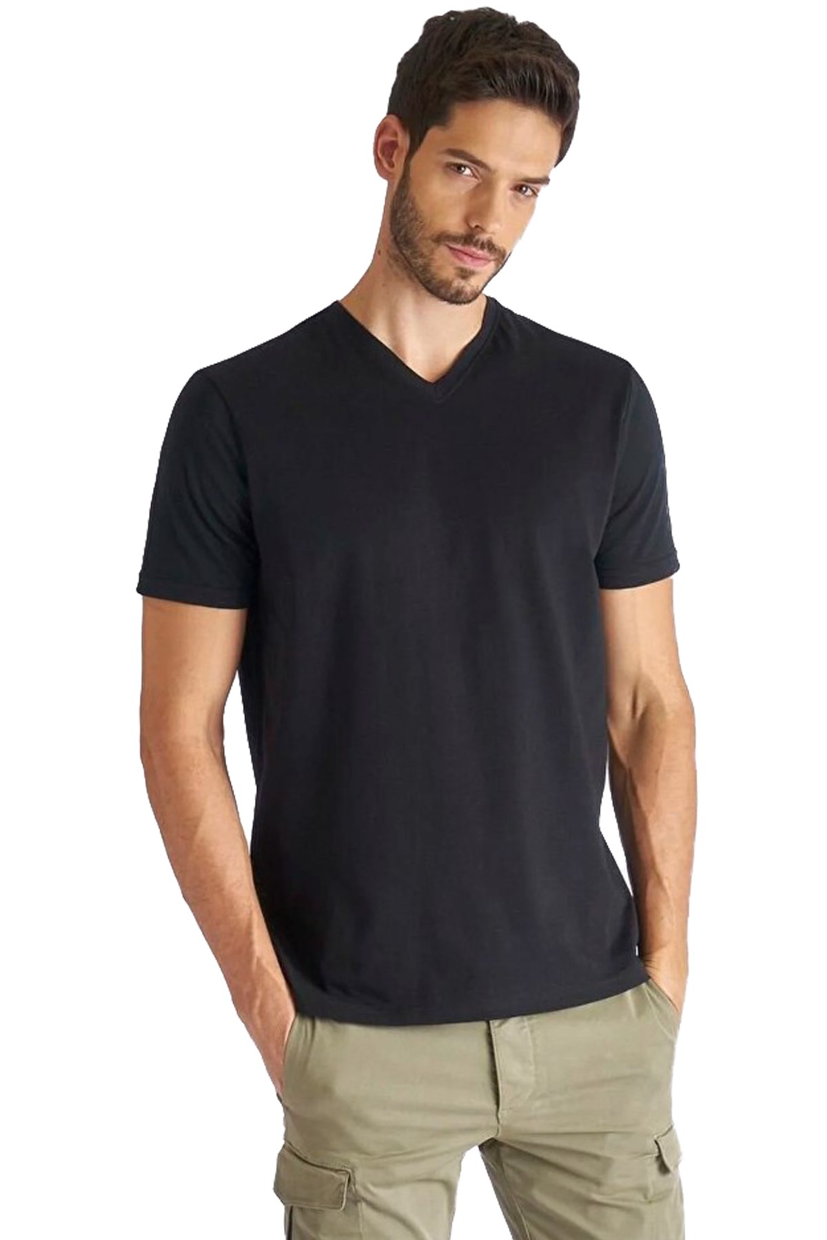 Benetton Erkek Tişört 3U53J4231 Siyah