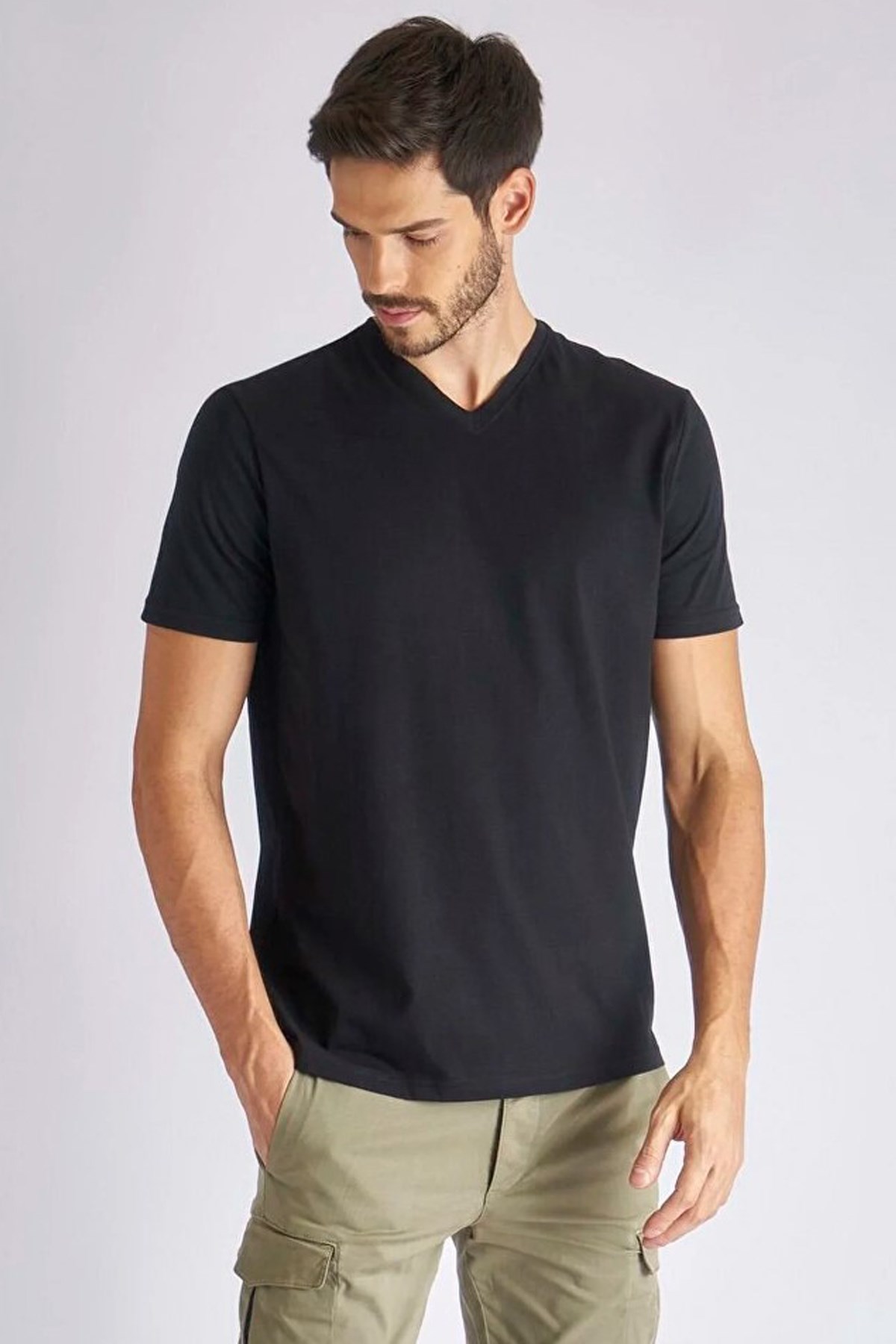 Benetton Erkek Tişört 3U53J4231 Siyah