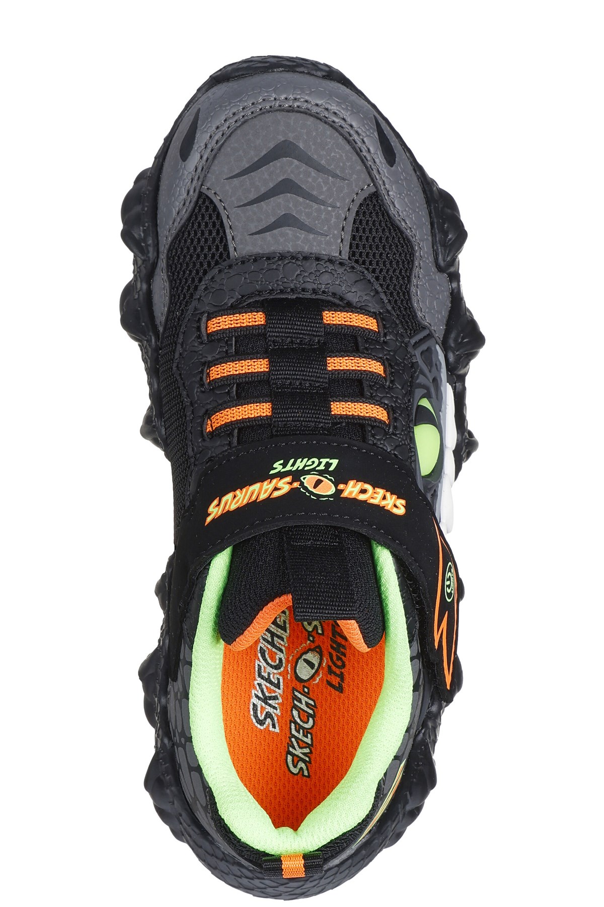 Skechers Rapid Dino Işıklı Çocuk Ayakkabı 400119L BKLM Siyah