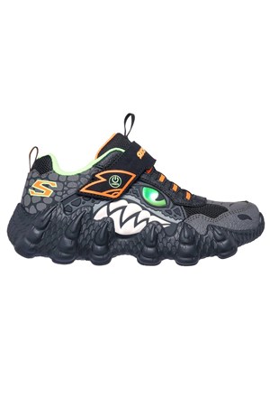 Skechers Rapid Dino Işıklı Çocuk Ayakkabı 400119L BKLM Siyah