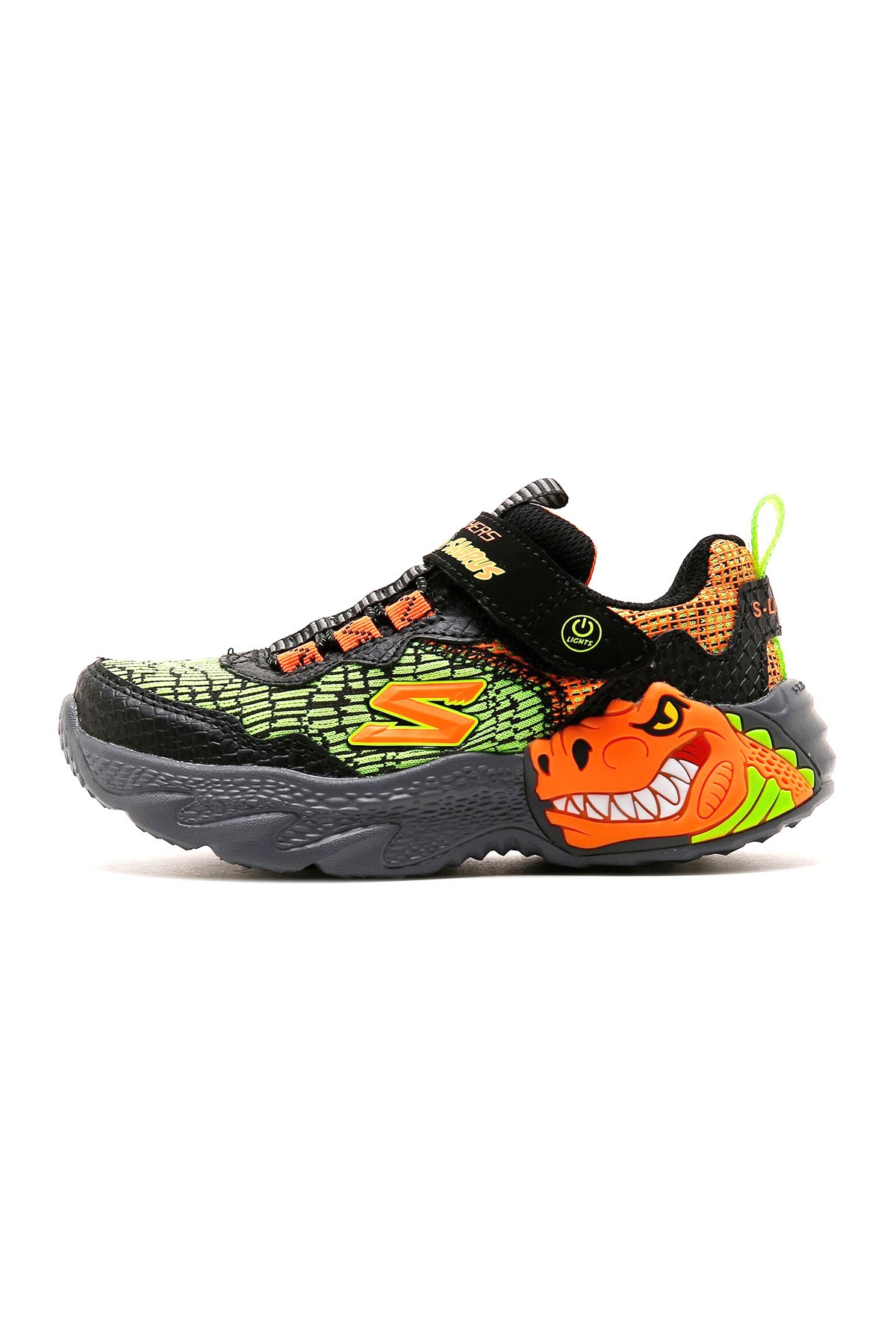 Skechers Dino-Lights Çocuk Spor Ayakkabı 400615L BKOR Siyah