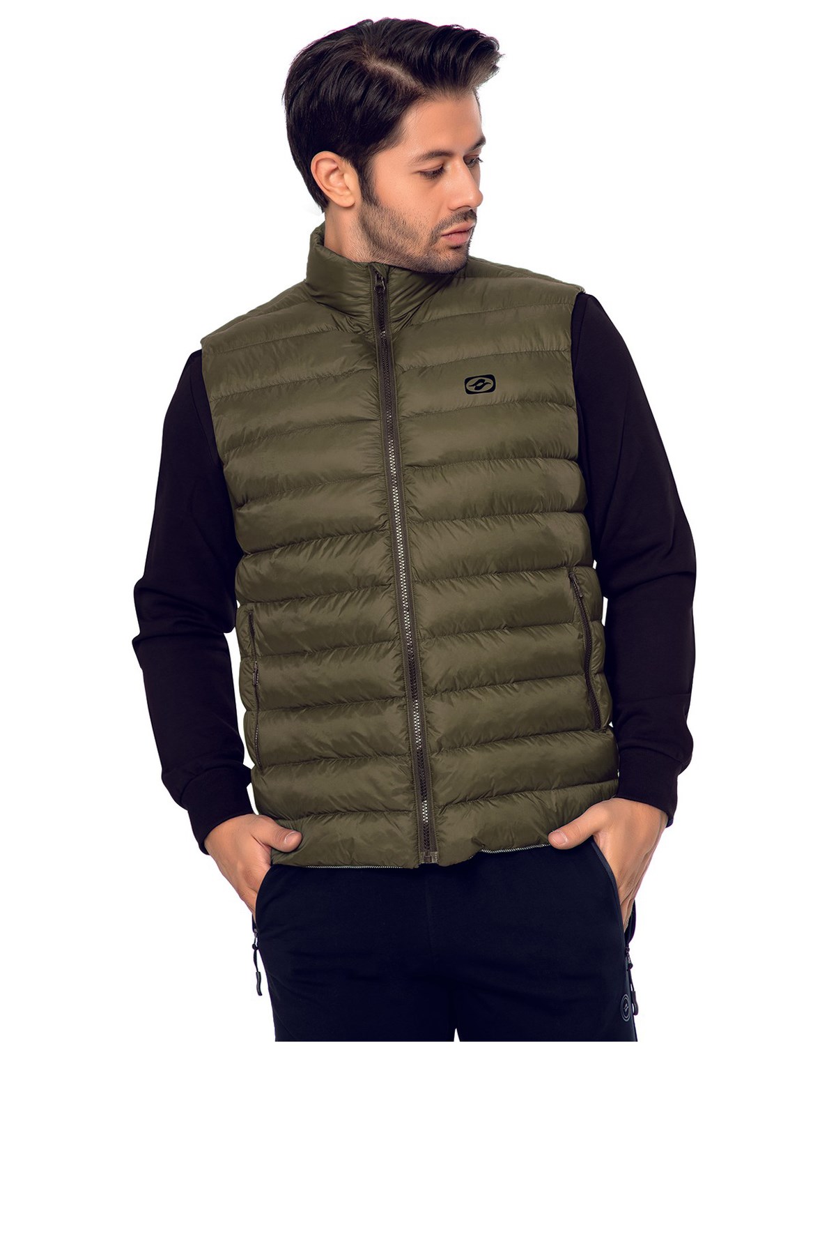 Crozwise Dolumlu Erkek Outdoor Yelek 4014 Haki
