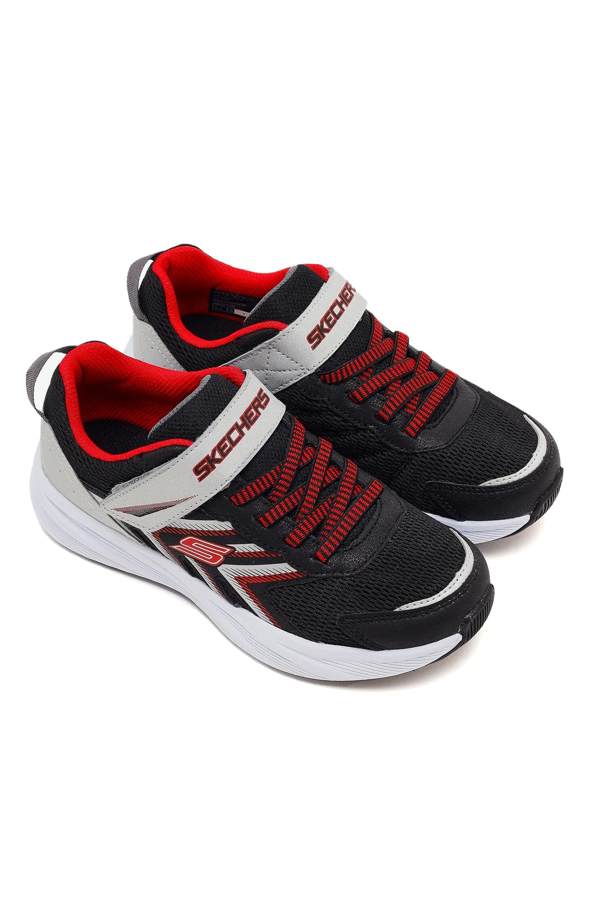 Skechers Microspec Tread Çocuk Spor Ayakkabı 404115L BKSR Siyah