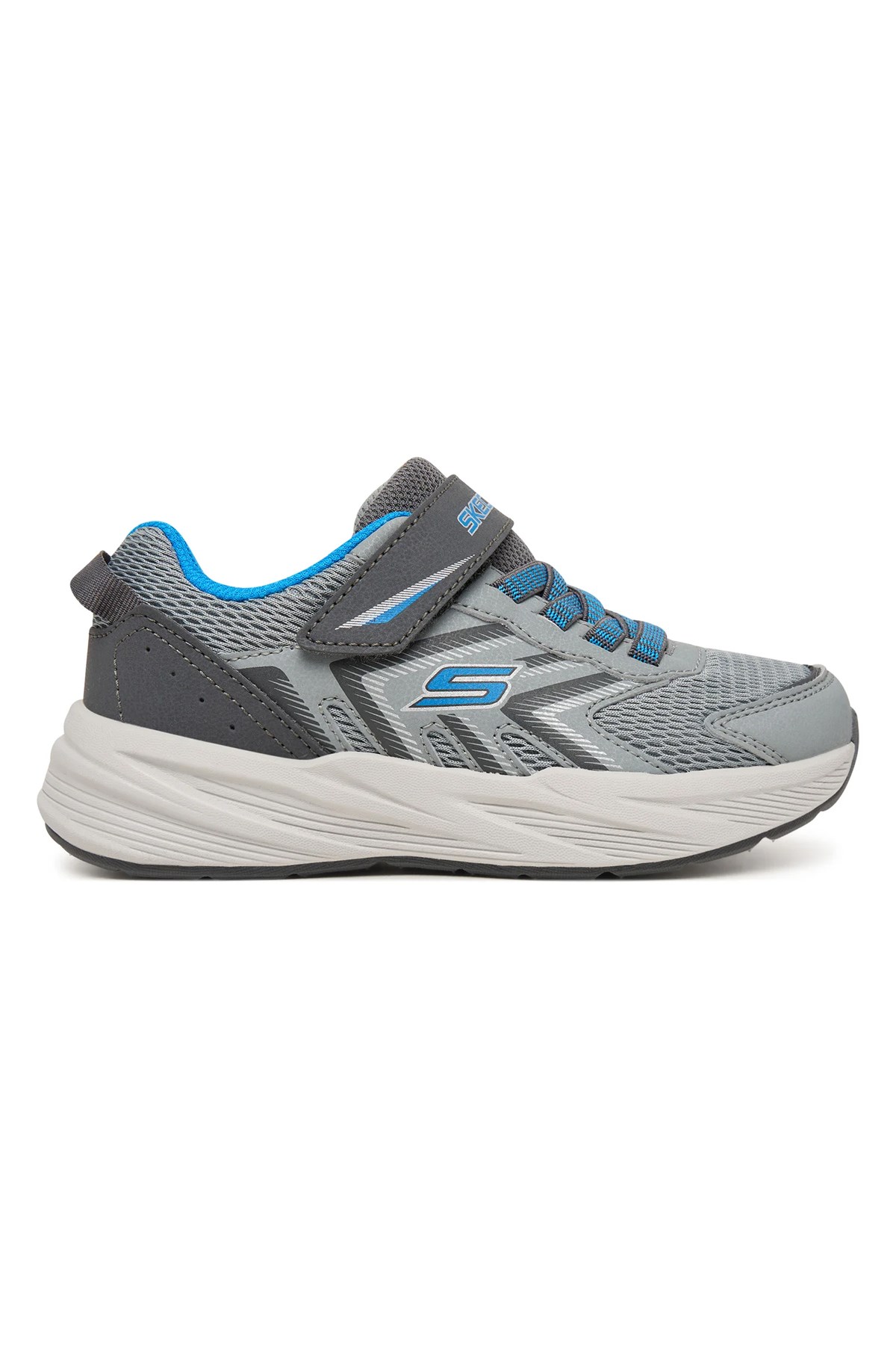 Skechers Microspec Tread Çocuk Spor Ayakkabı 404115L GYBL Gri
