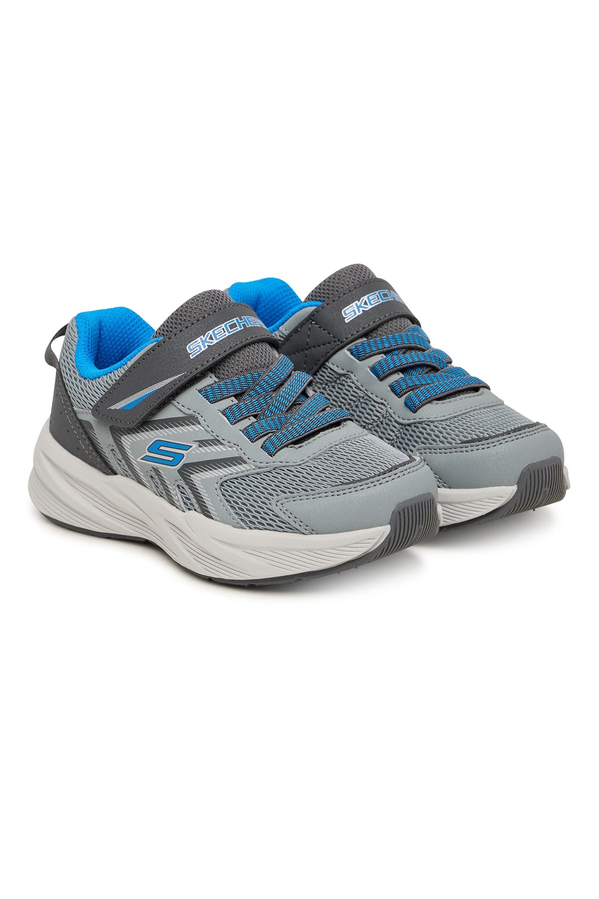 Skechers Microspec Tread Çocuk Spor Ayakkabı 404115L GYBL Gri