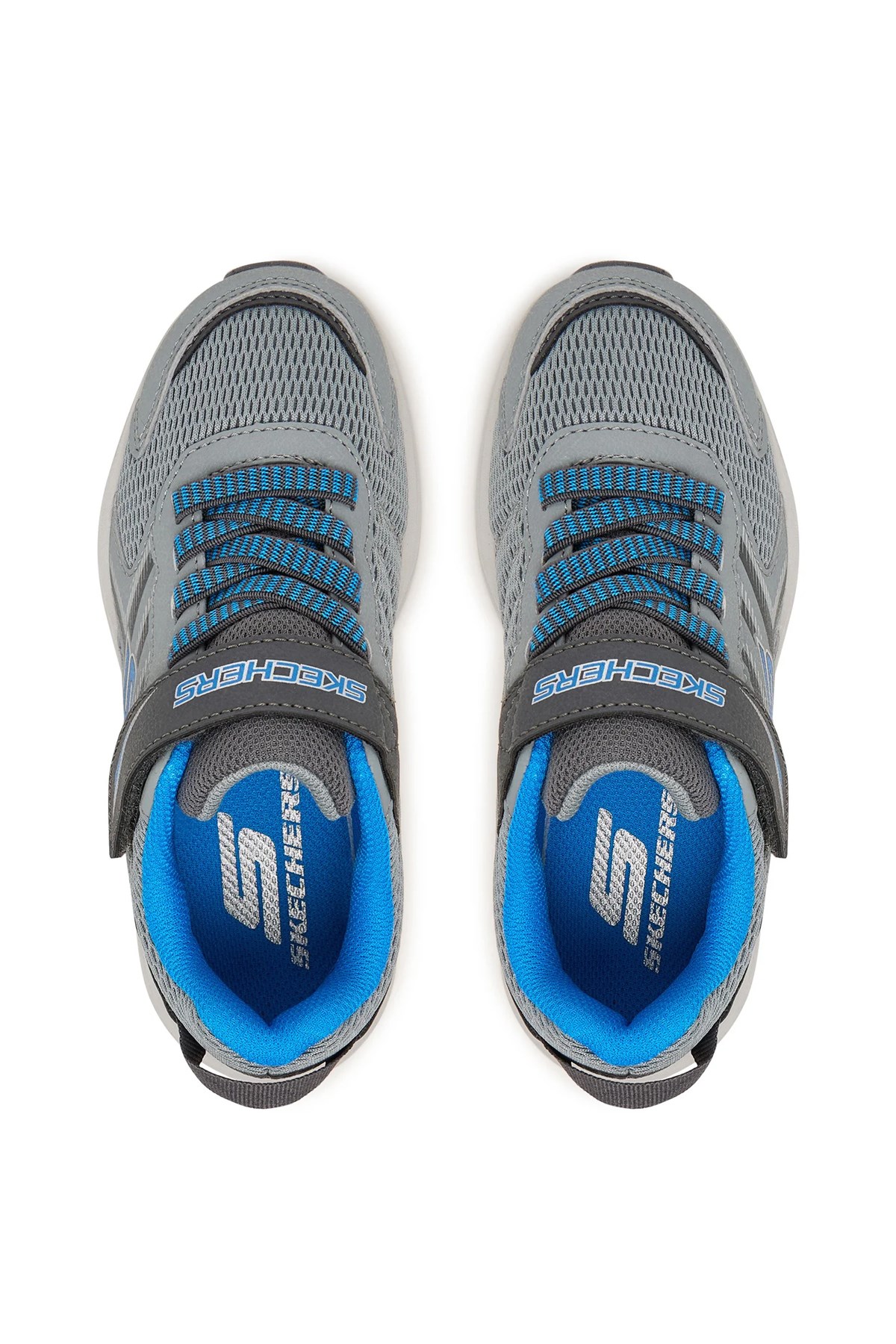 Skechers Microspec Tread Çocuk Spor Ayakkabı 404115L GYBL Gri
