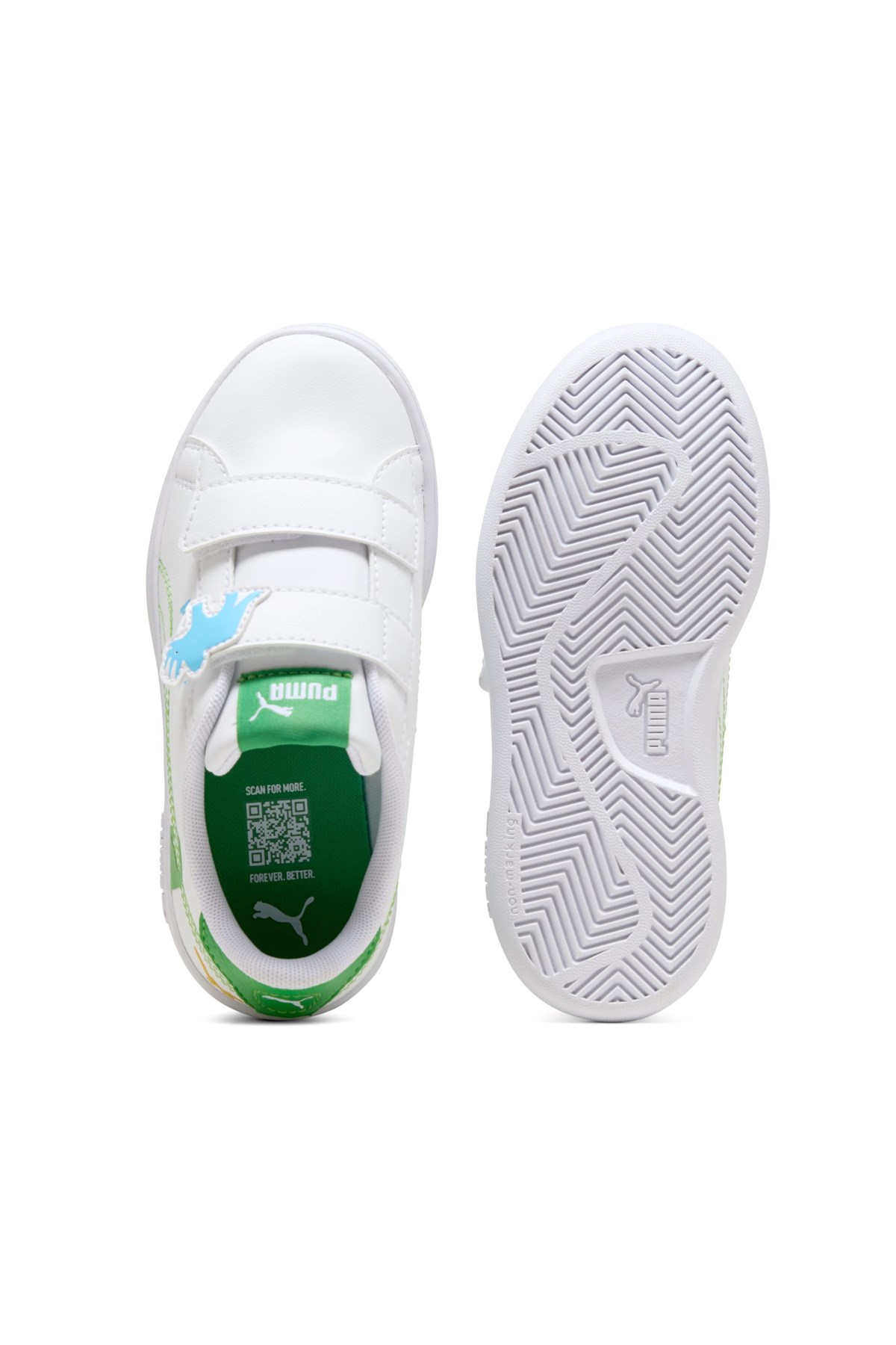 Puma Smash 3.0 Dino Çocuk Spor Ayakkabı 40563601 Beyaz