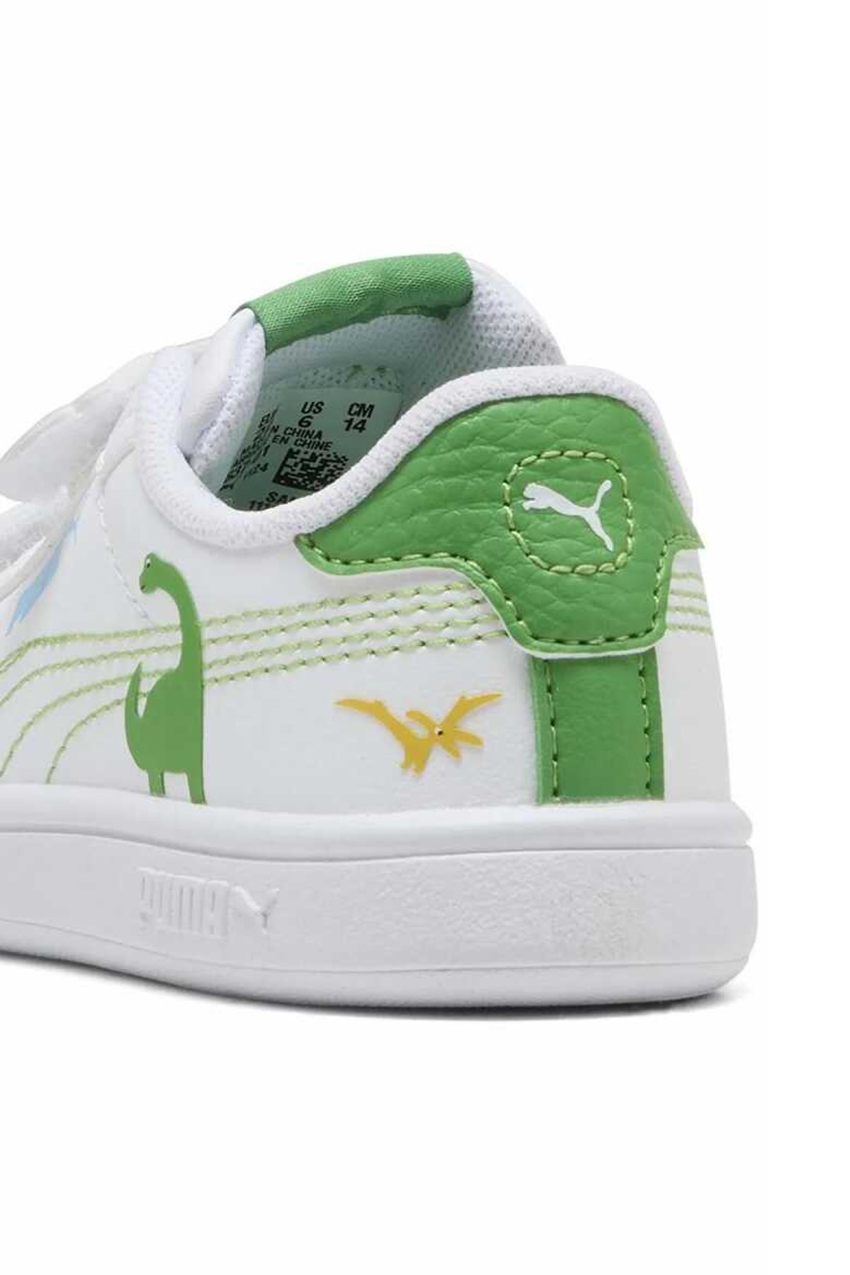 Puma Smash 3.0 Dino V Inf Çocuk Spor Ayakkabı 40563701 Beyaz