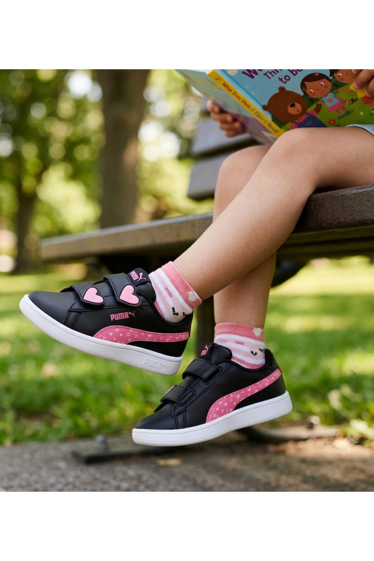 Puma Smash 3.0 Hearty Çocuk Spor Ayakkabı 40563802 Siyah