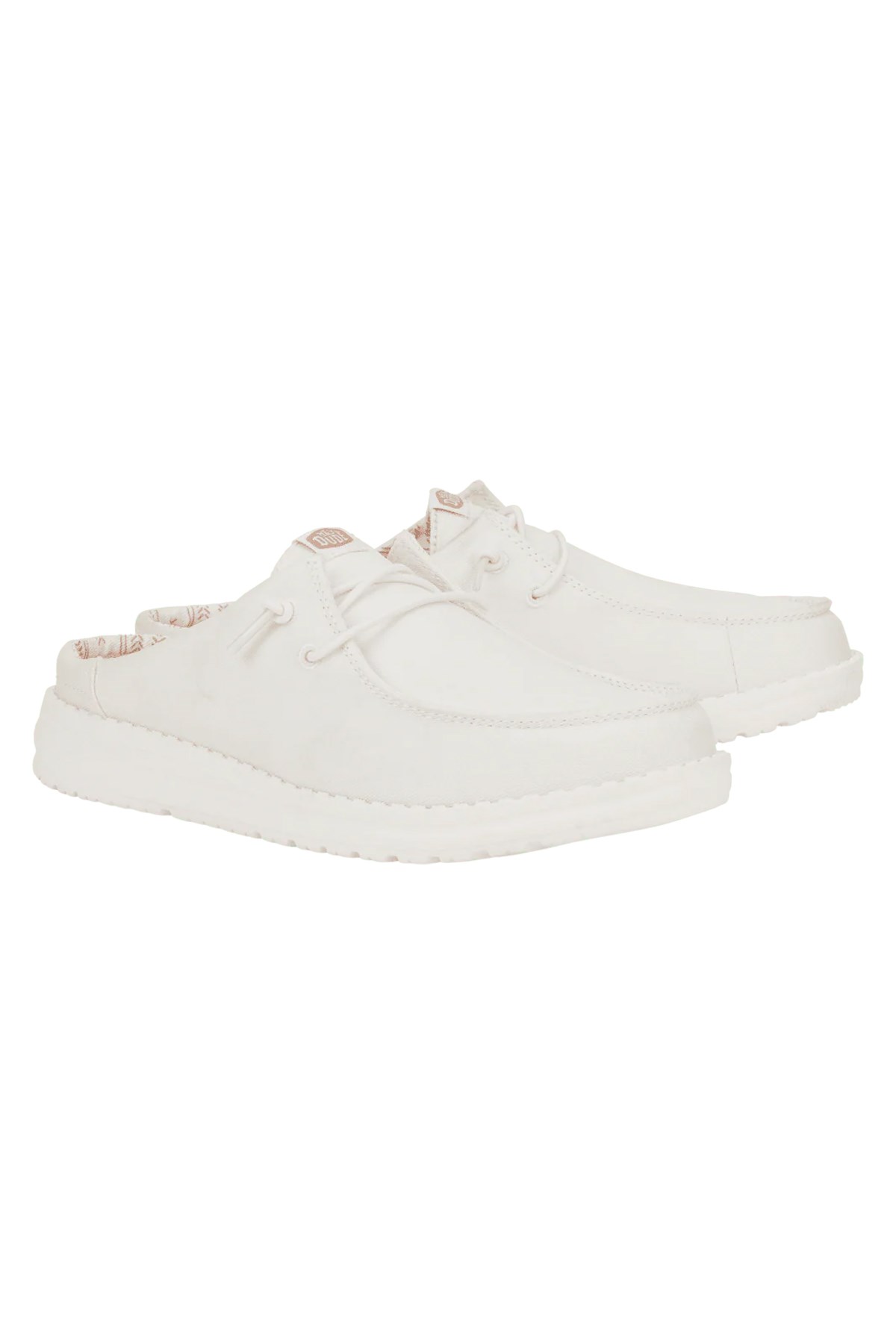 Hey Dude Wendy Slip Stretch Canvas Kadın Terlik 41269-100 Beyaz