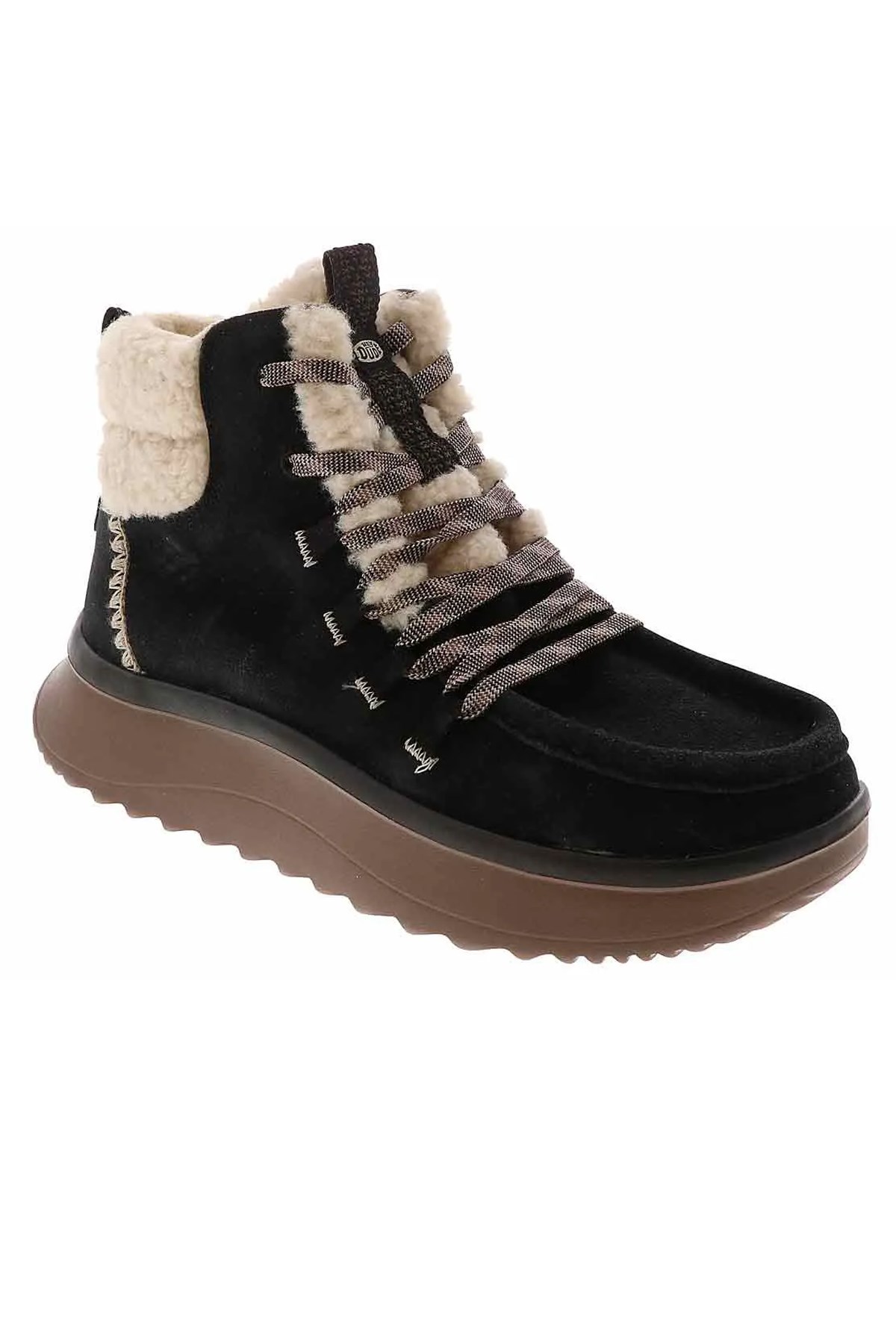 Hey Dude Wendy Peak Apres Suede Kadın Bot 44367-00W Siyah