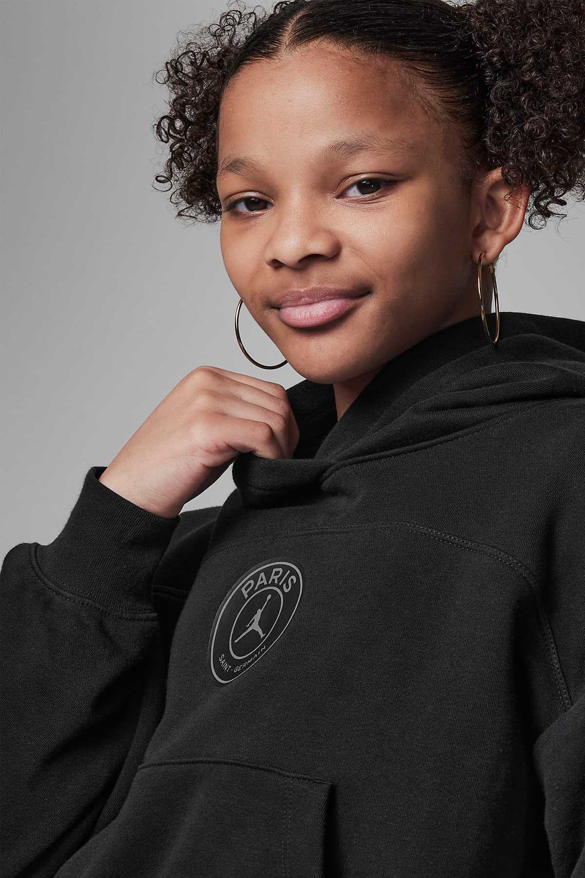 Nike Jdg Wj Psgie 23 Çocuk Kapüşonlu Sweatshirt 45C566-023 Siyah