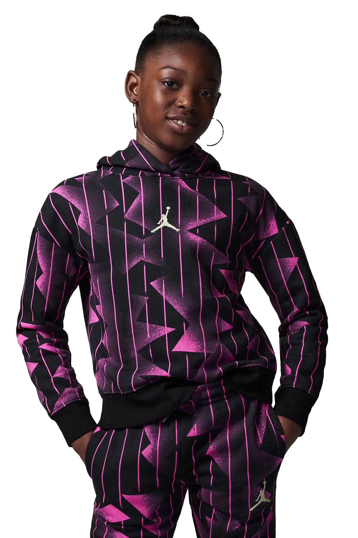 Nike Jdg Essentials Çocuk Kapüşonlu Sweatshirt 45C593-023 Siyah