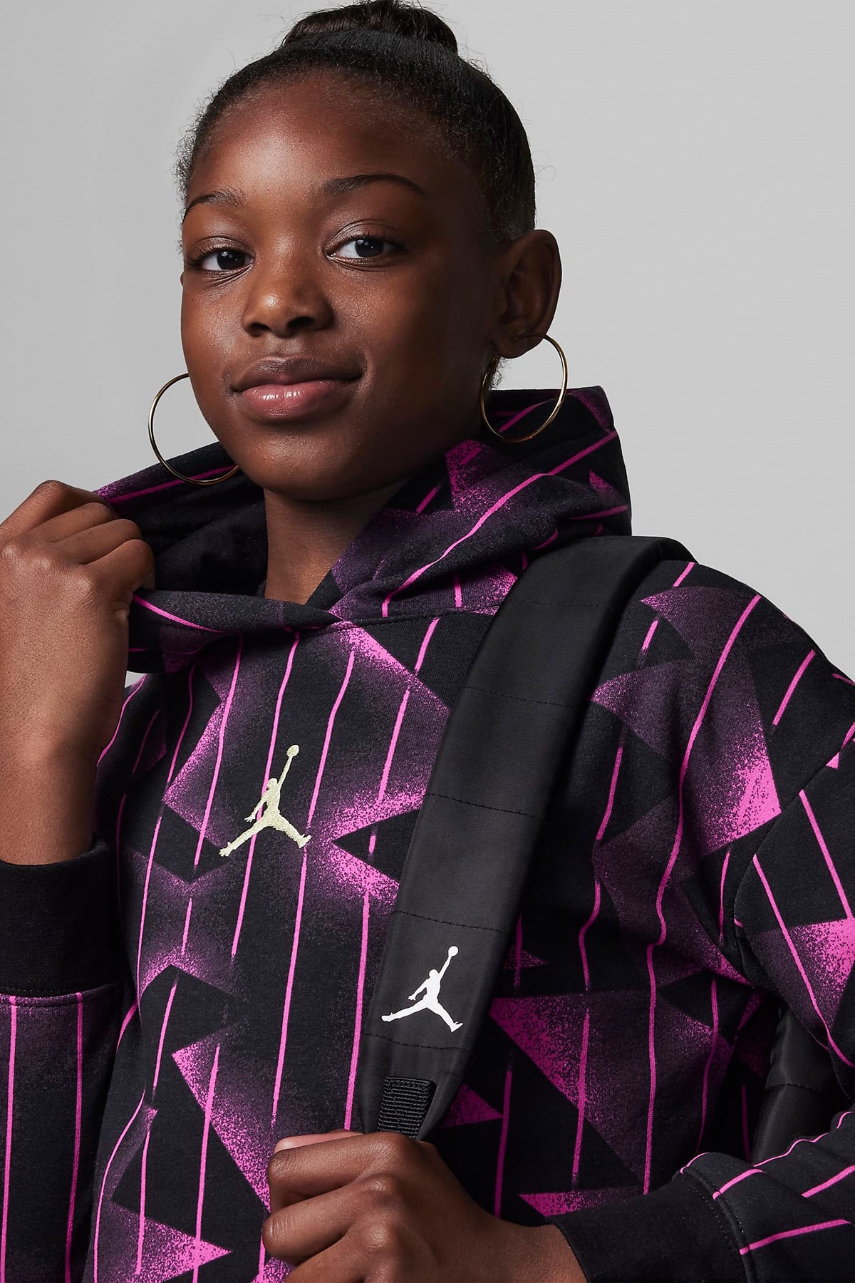 Nike Jdg Essentials Çocuk Kapüşonlu Sweatshirt 45C593-023 Siyah