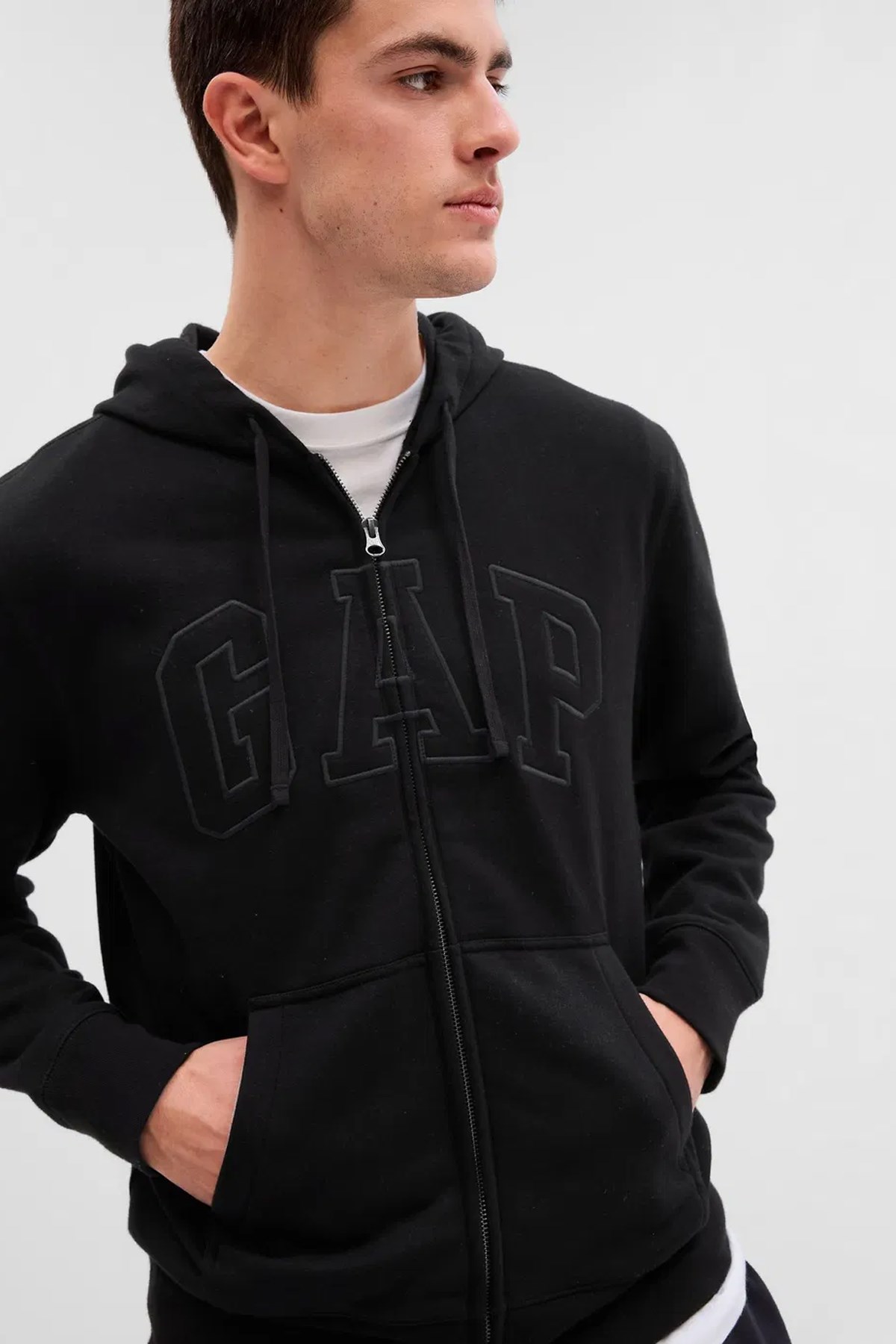 Gap V-Heritage Logo Erkek Sweatshirt 499917006 Siyah