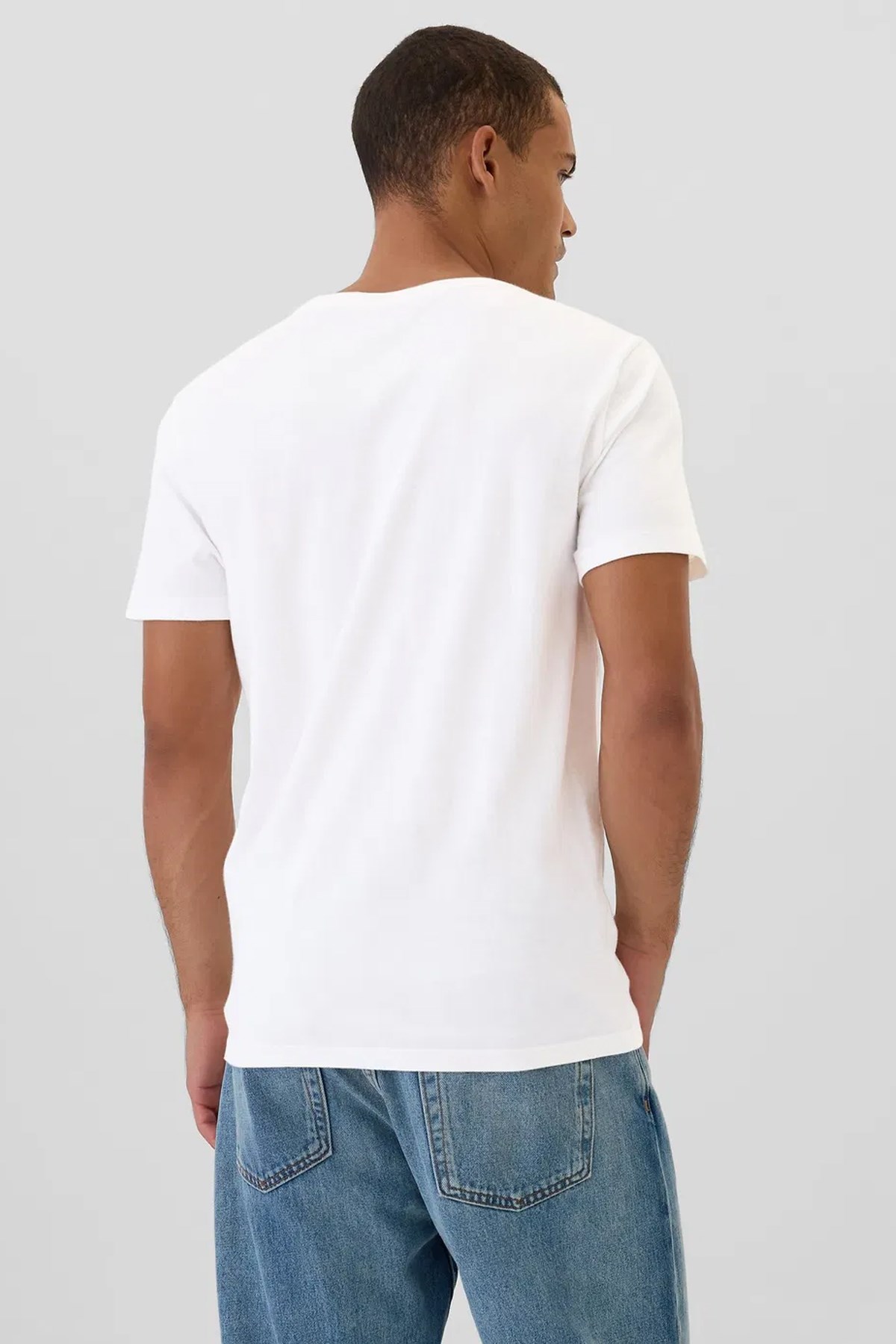 Gap V-Frch Everyday Soft Erkek Tişört Beyaz