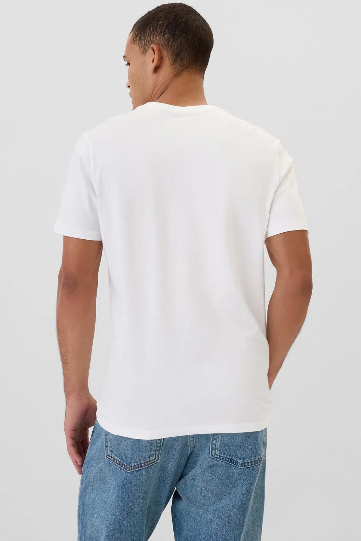 Gap V-Frch Everyday Soft Erkek Tişört Beyaz