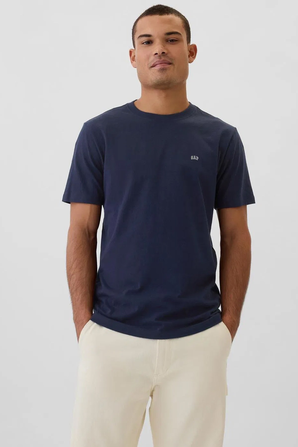Gap V-Frch Everyday Soft Erkek Tişört Lacivert