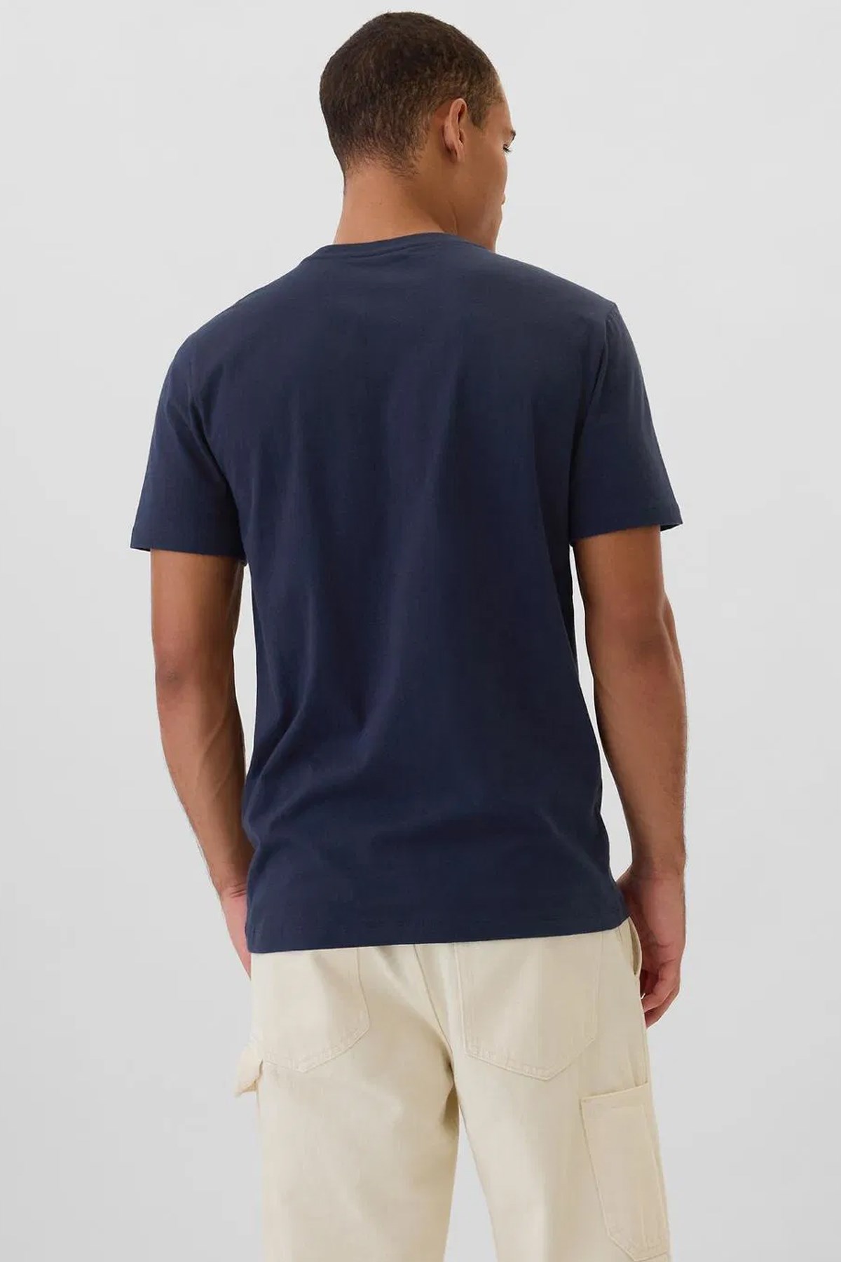 Gap V-Frch Everyday Soft Erkek Tişört Lacivert