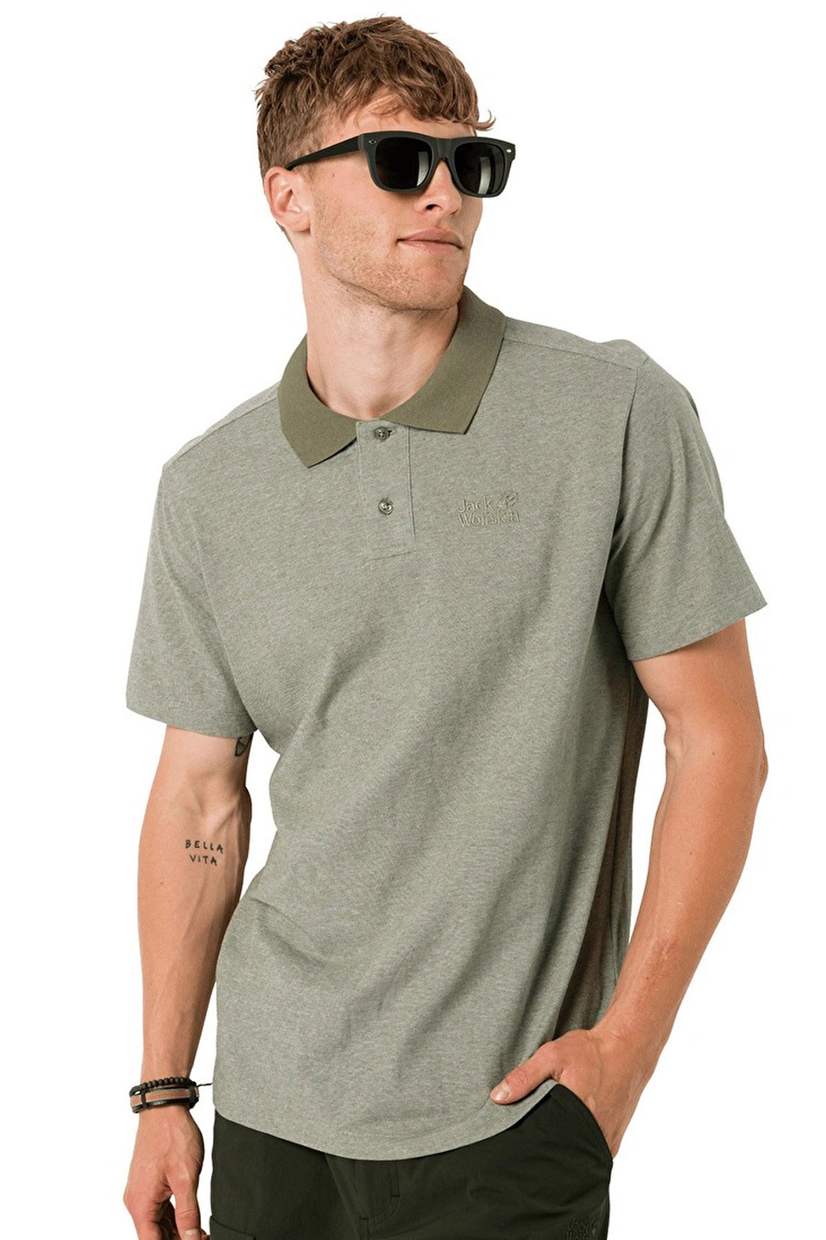 Jack Wolfskin Pokut Erkek Polo Tişört 5022181 Haki