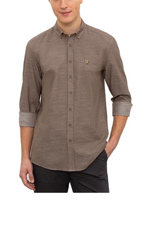 U.S. Polo ASSN. Erkek Dokuma Gömlek 1101074 50226557-VR029