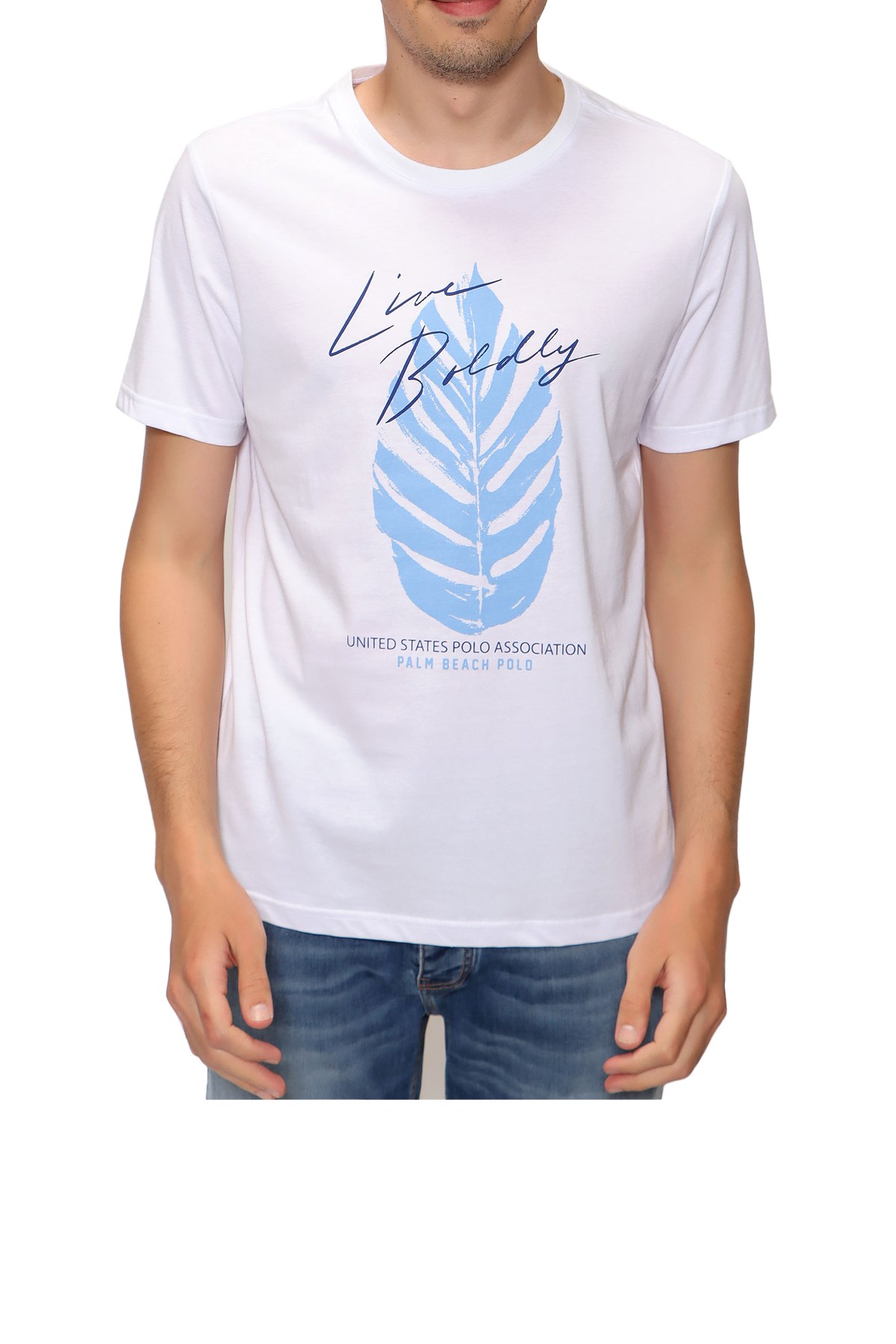 Us. Polo Assn. Erkek Tişört 50246117 Beyaz