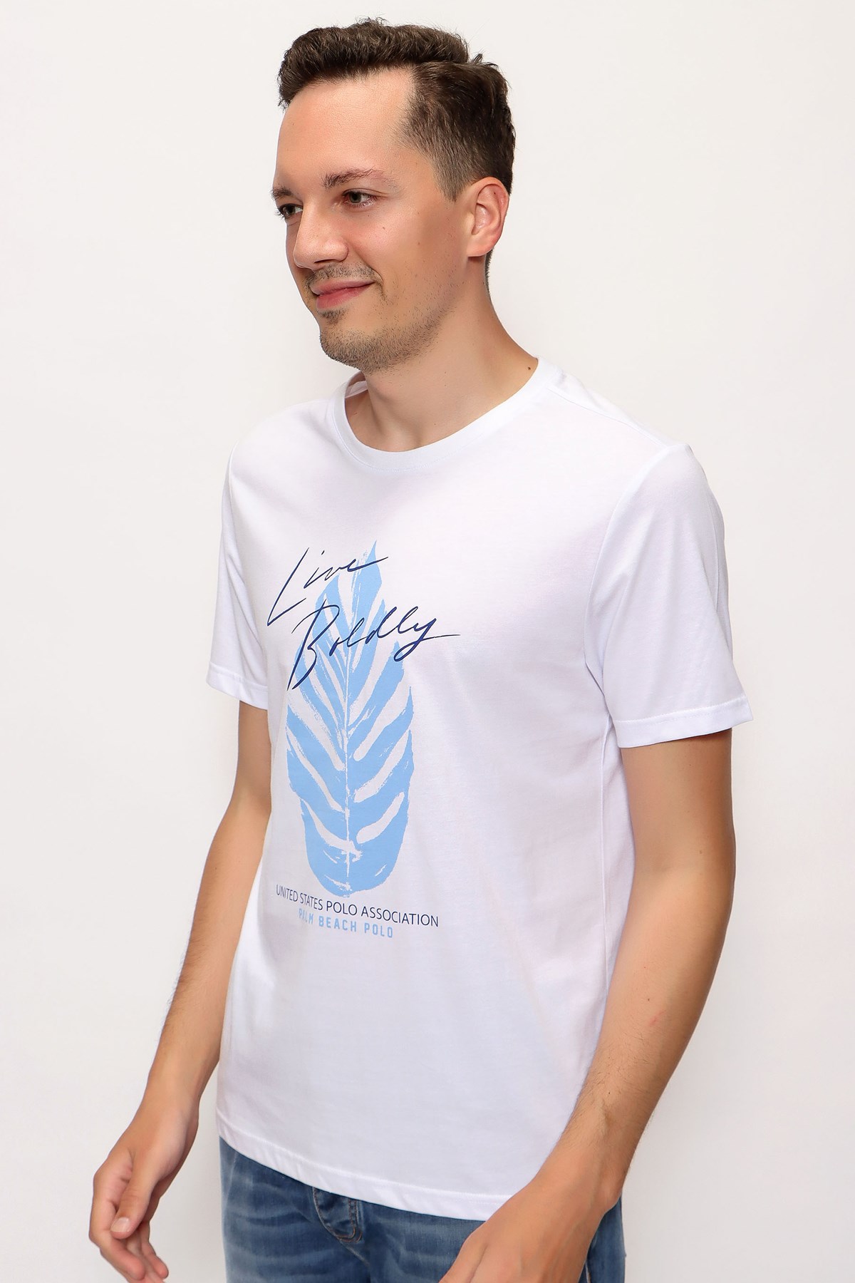 Us. Polo Assn. Erkek Tişört 50246117 Beyaz