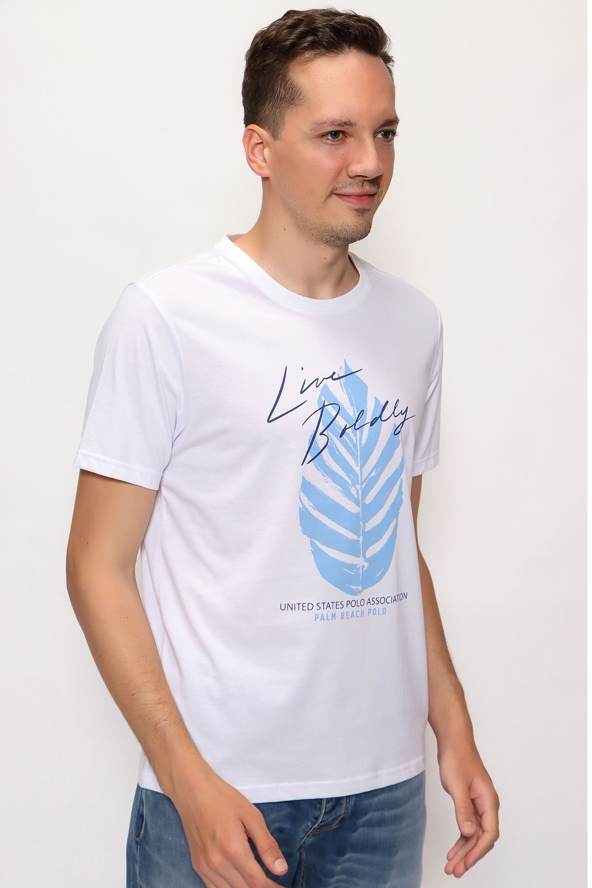 Us. Polo Assn. Erkek Tişört 50246117 Beyaz