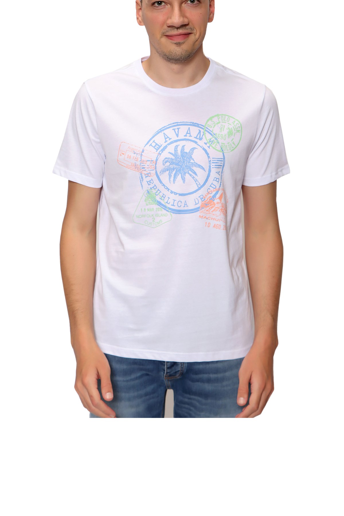 Us. Polo Assn. Erkek Tişört 50246119 Beyaz