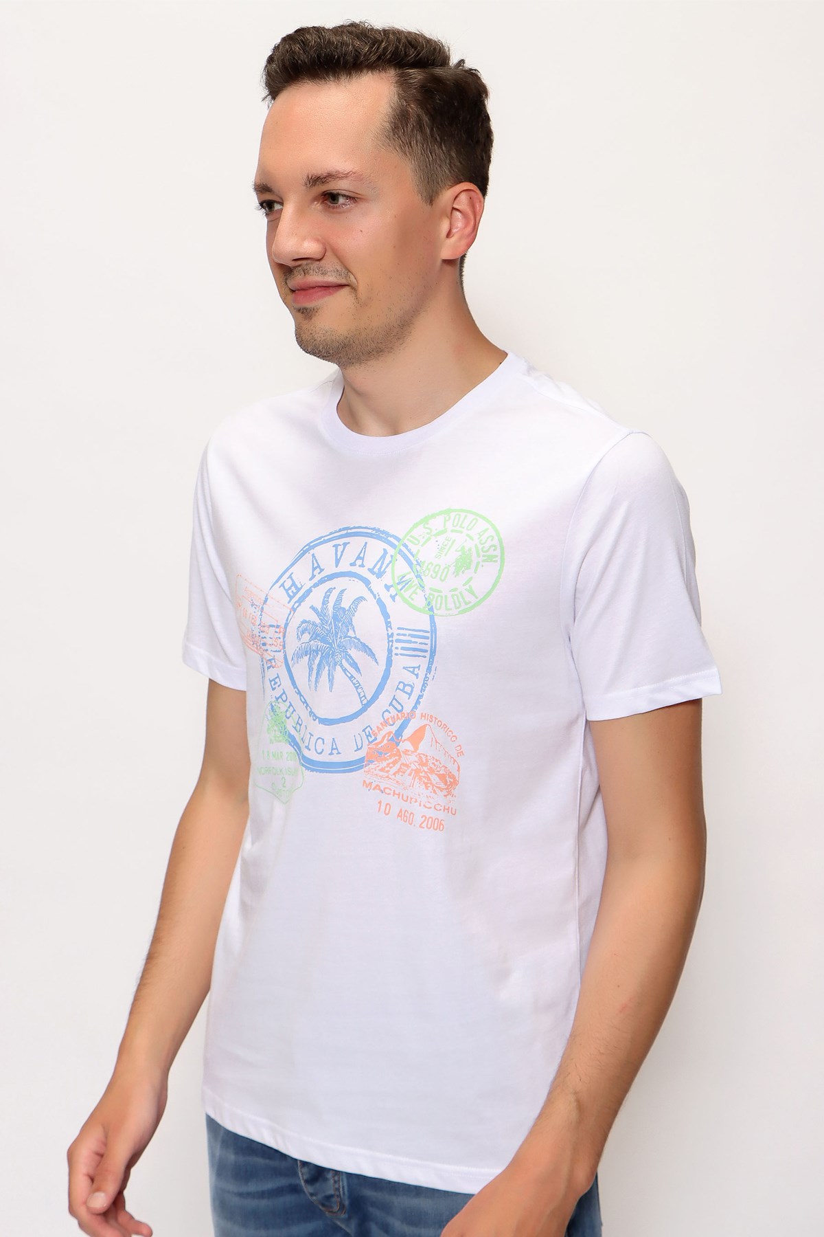 Us. Polo Assn. Erkek Tişört 50246119 Beyaz