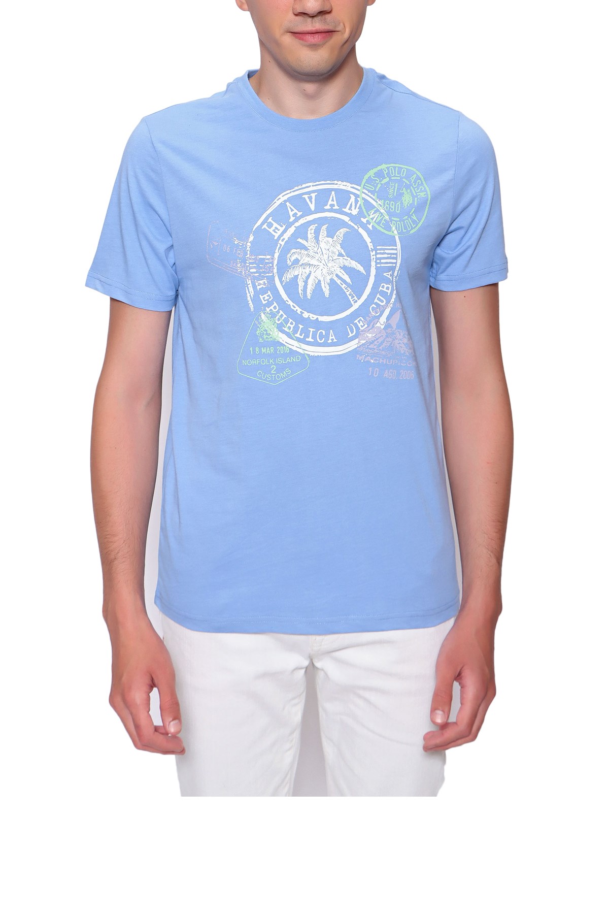 Us. Polo Assn. Erkek Tişört 50246119 Mavi