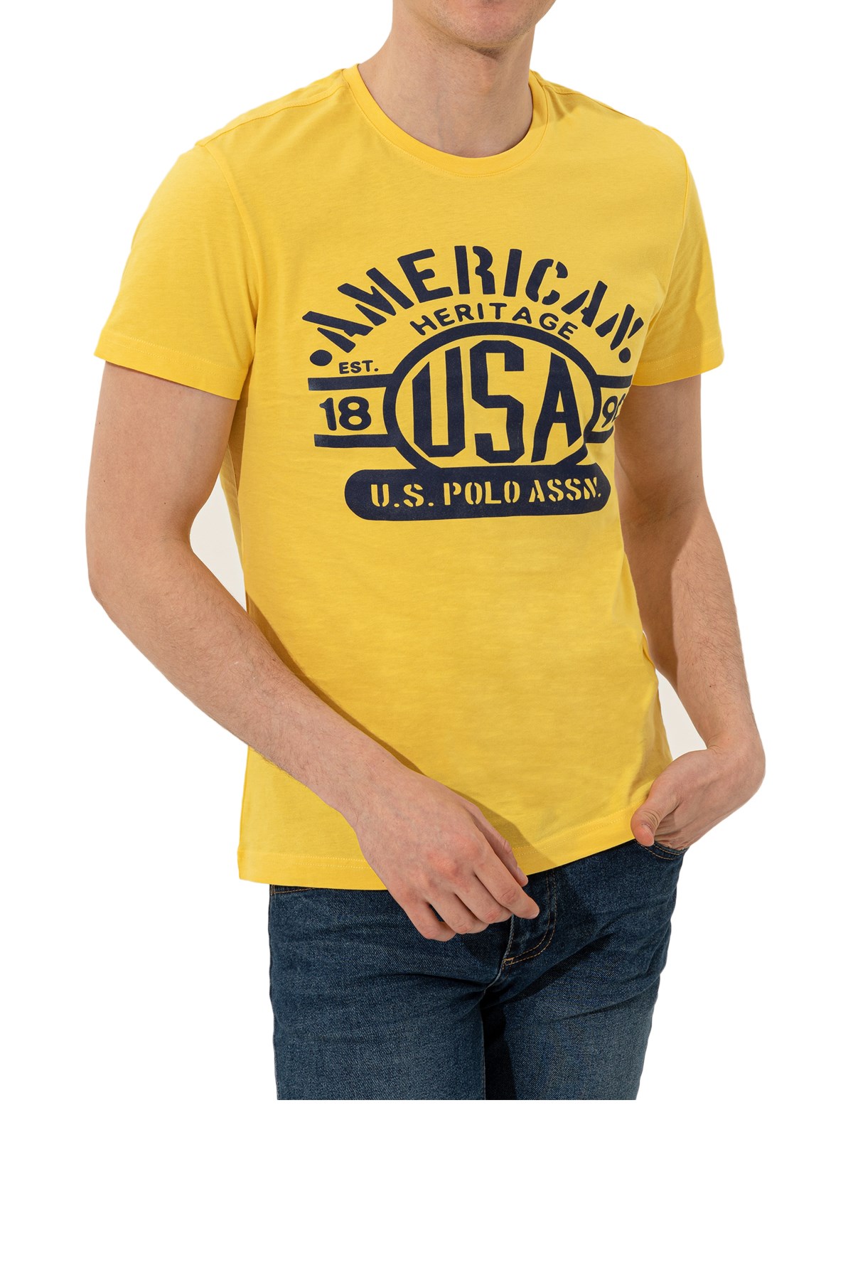 Us. Polo Assn. Erkek Tişört 50246127 Sarı