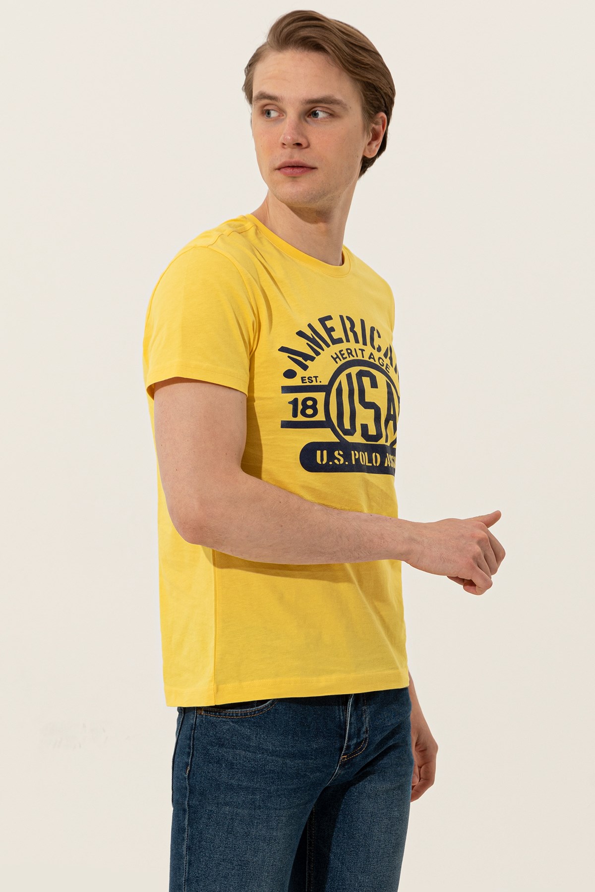 Us. Polo Assn. Erkek Tişört 50246127 Sarı