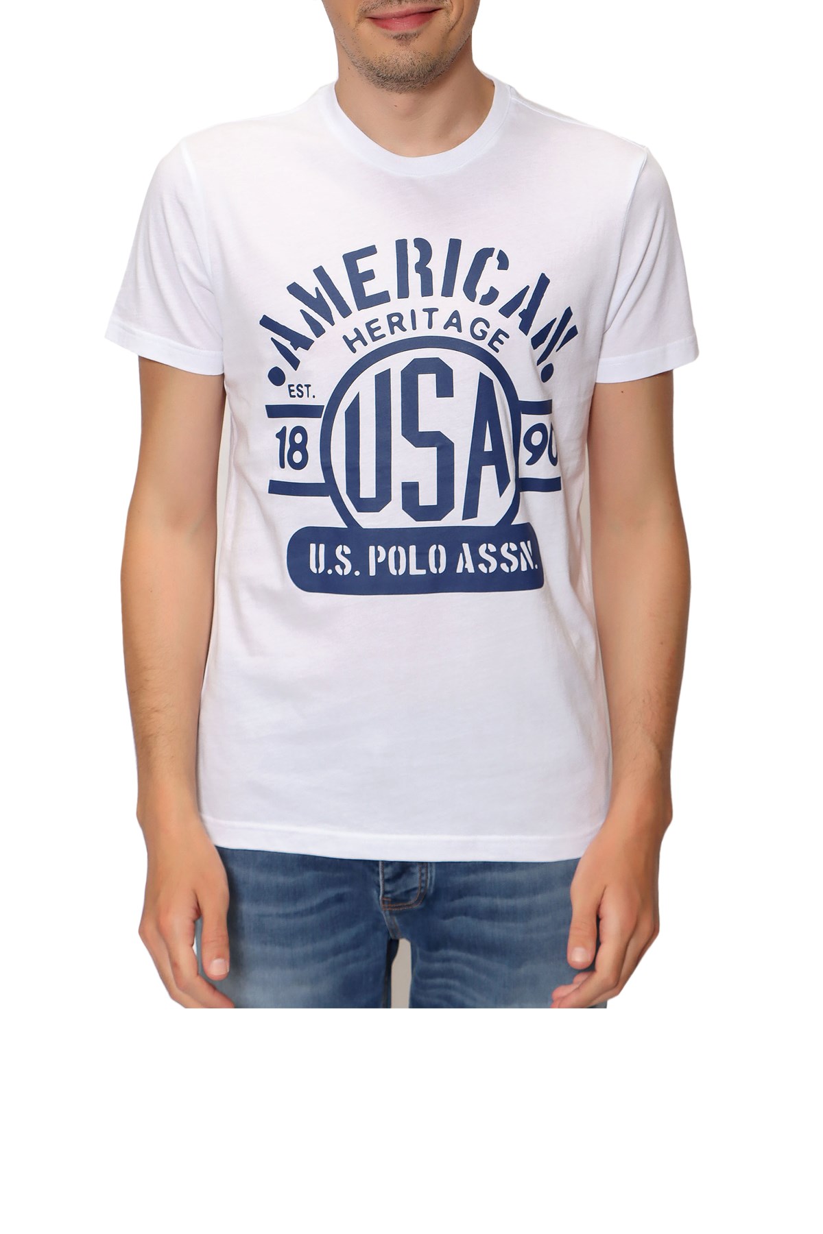 Us. Polo Assn. Erkek Tişört 50246127 Beyaz